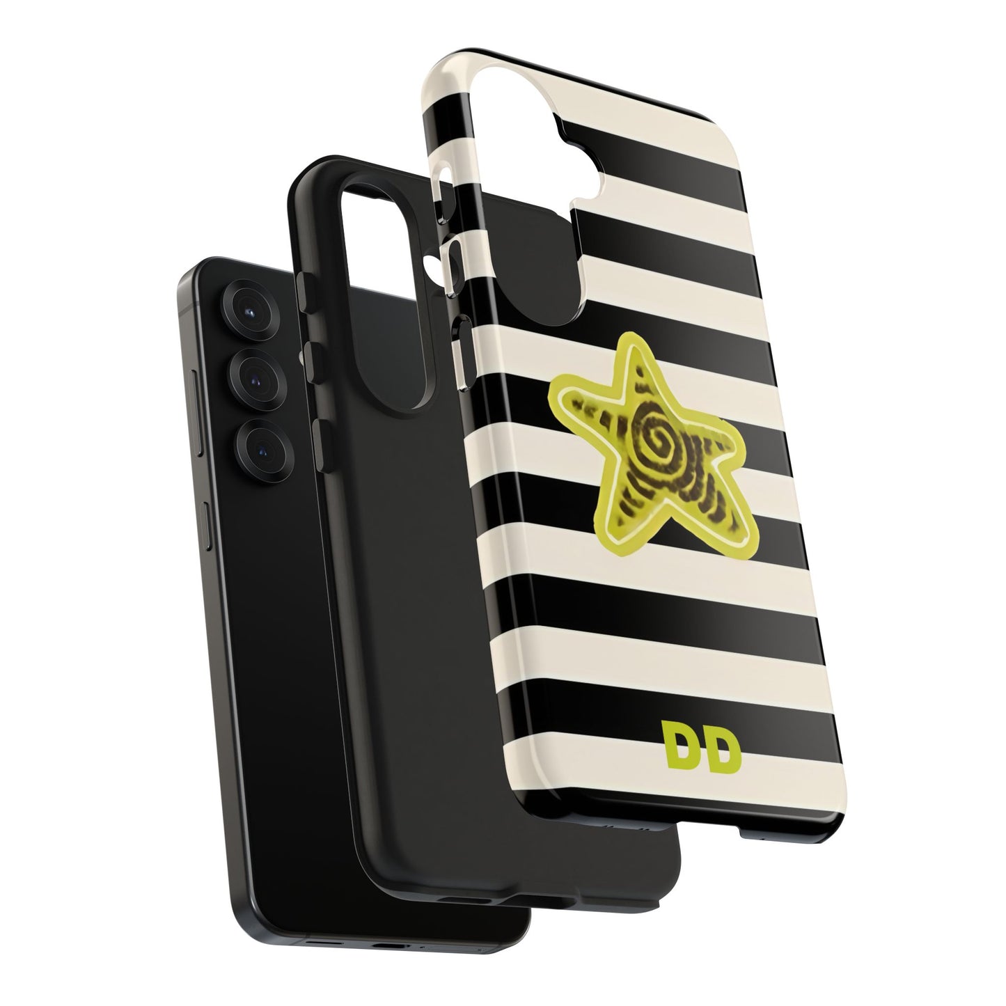 Striped Lime Star Phone Case