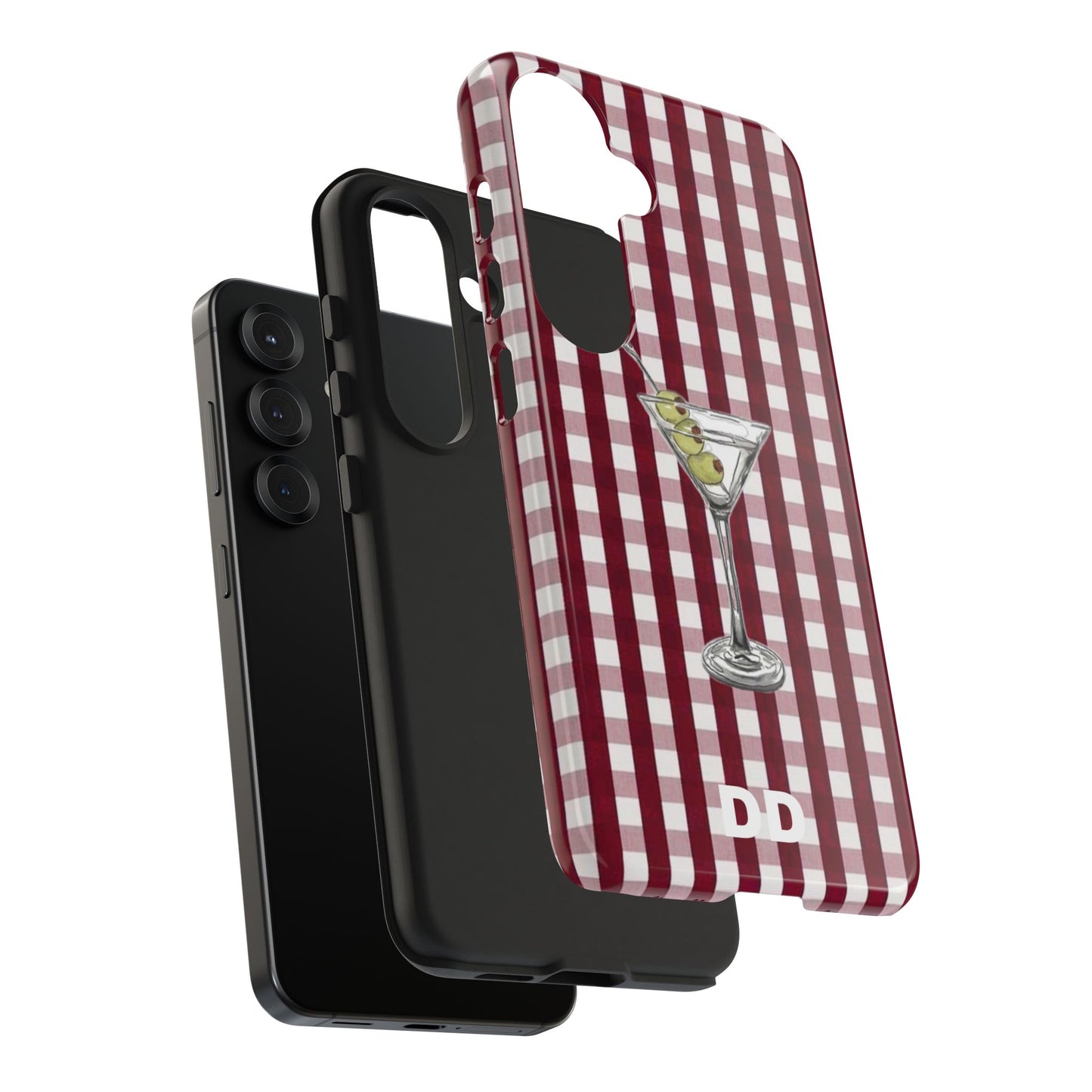 Martini Phone Case in Cherry Red Checker