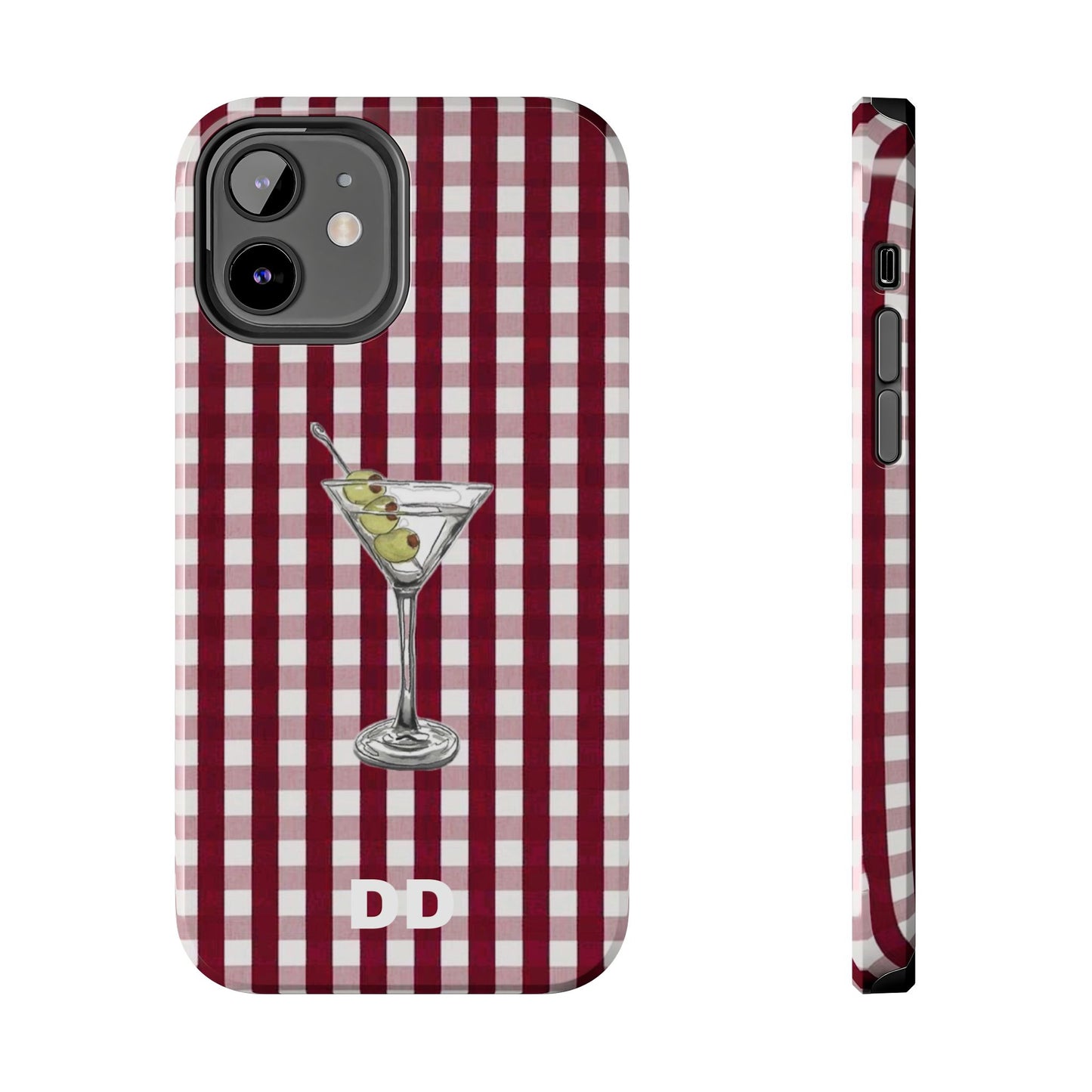 Martini Phone Case in Cherry Red Checker