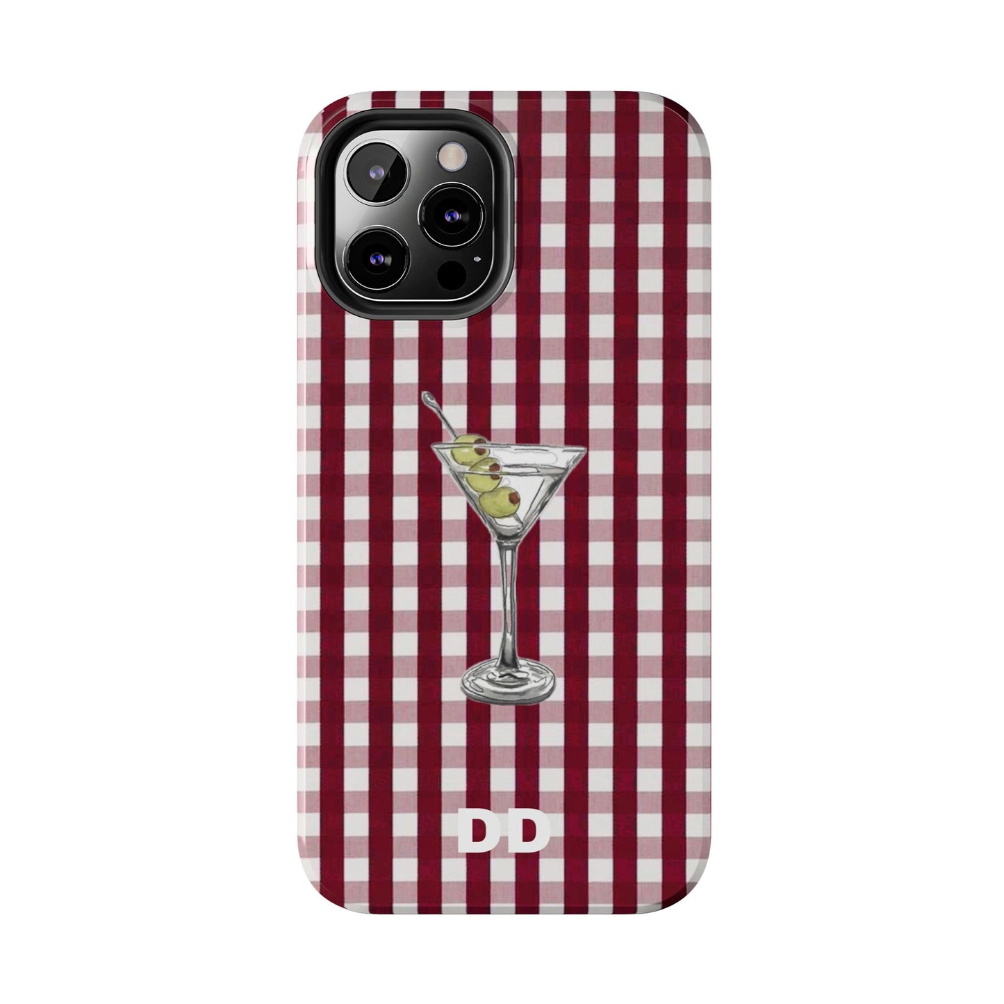 Martini Phone Case in Cherry Red Checker