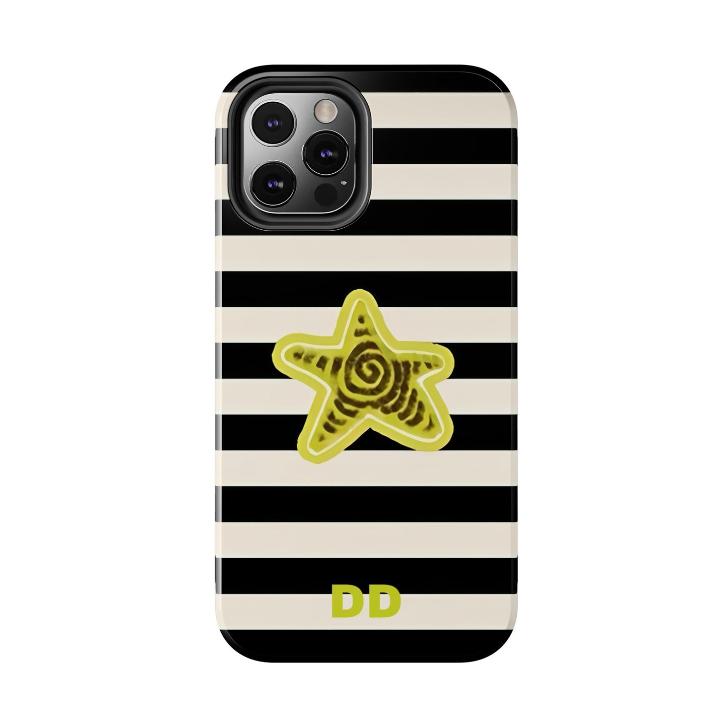 Striped Lime Star Phone Case