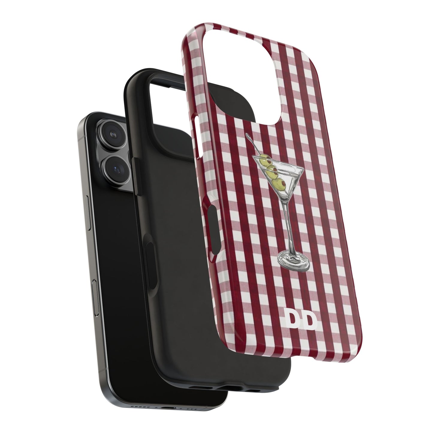 Martini Phone Case in Cherry Red Checker