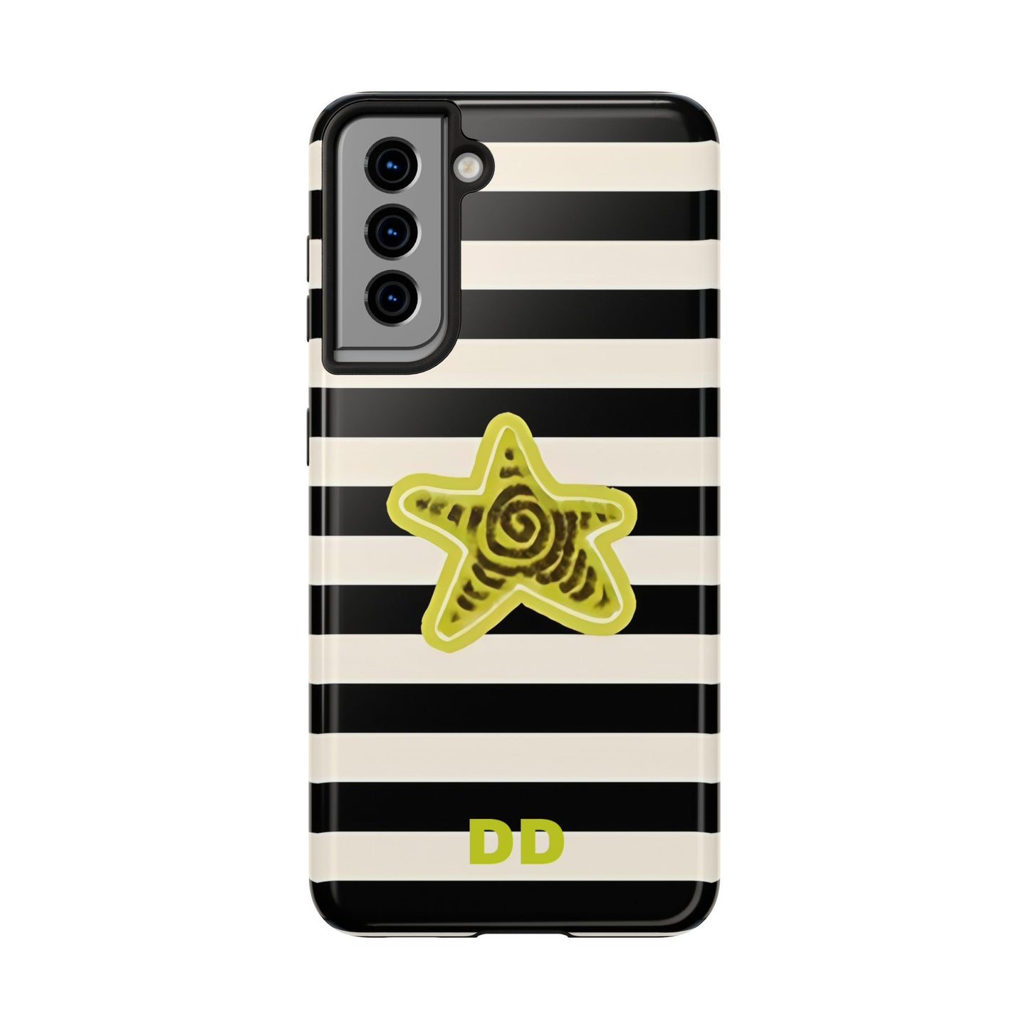 Striped Lime Star Phone Case