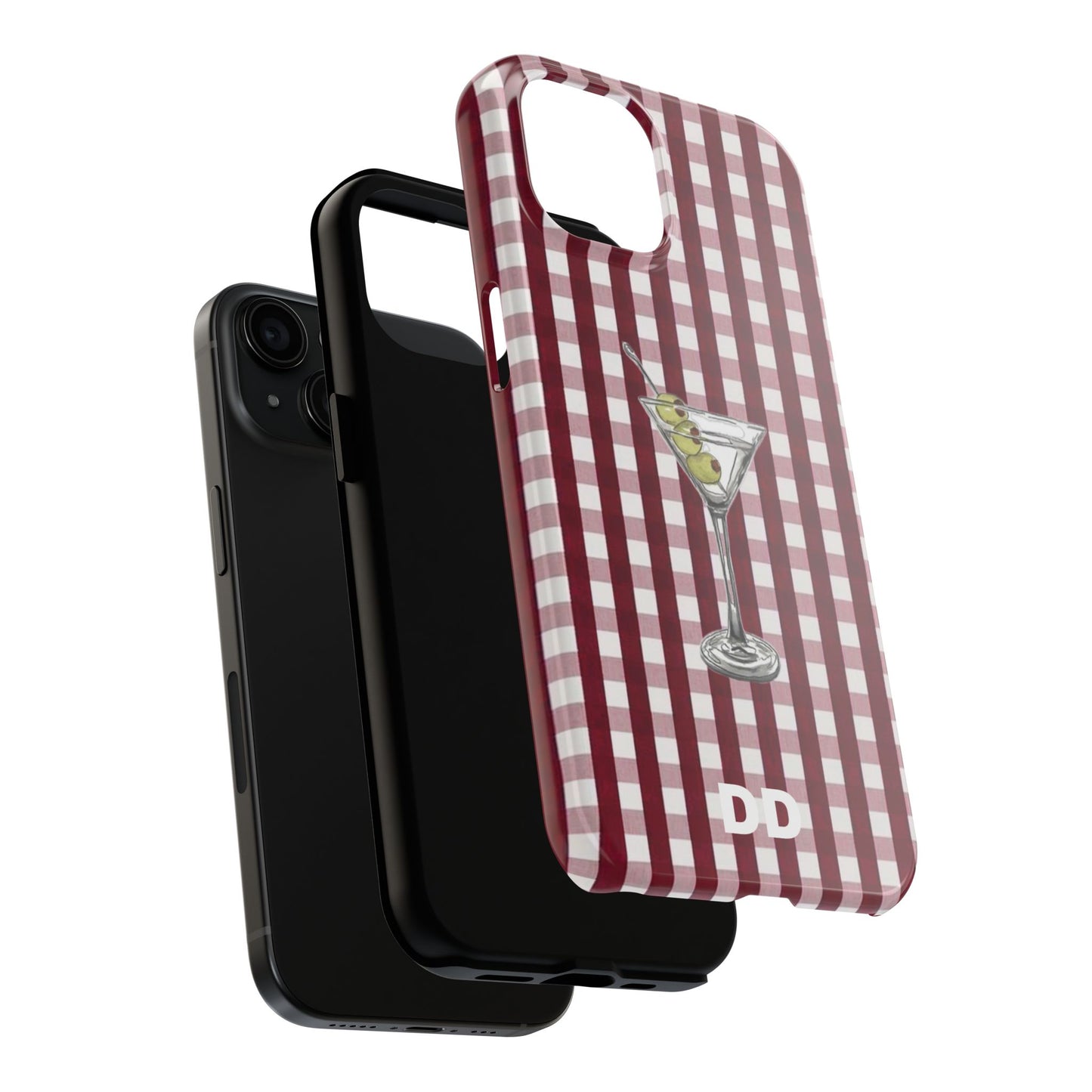 Martini Phone Case in Cherry Red Checker