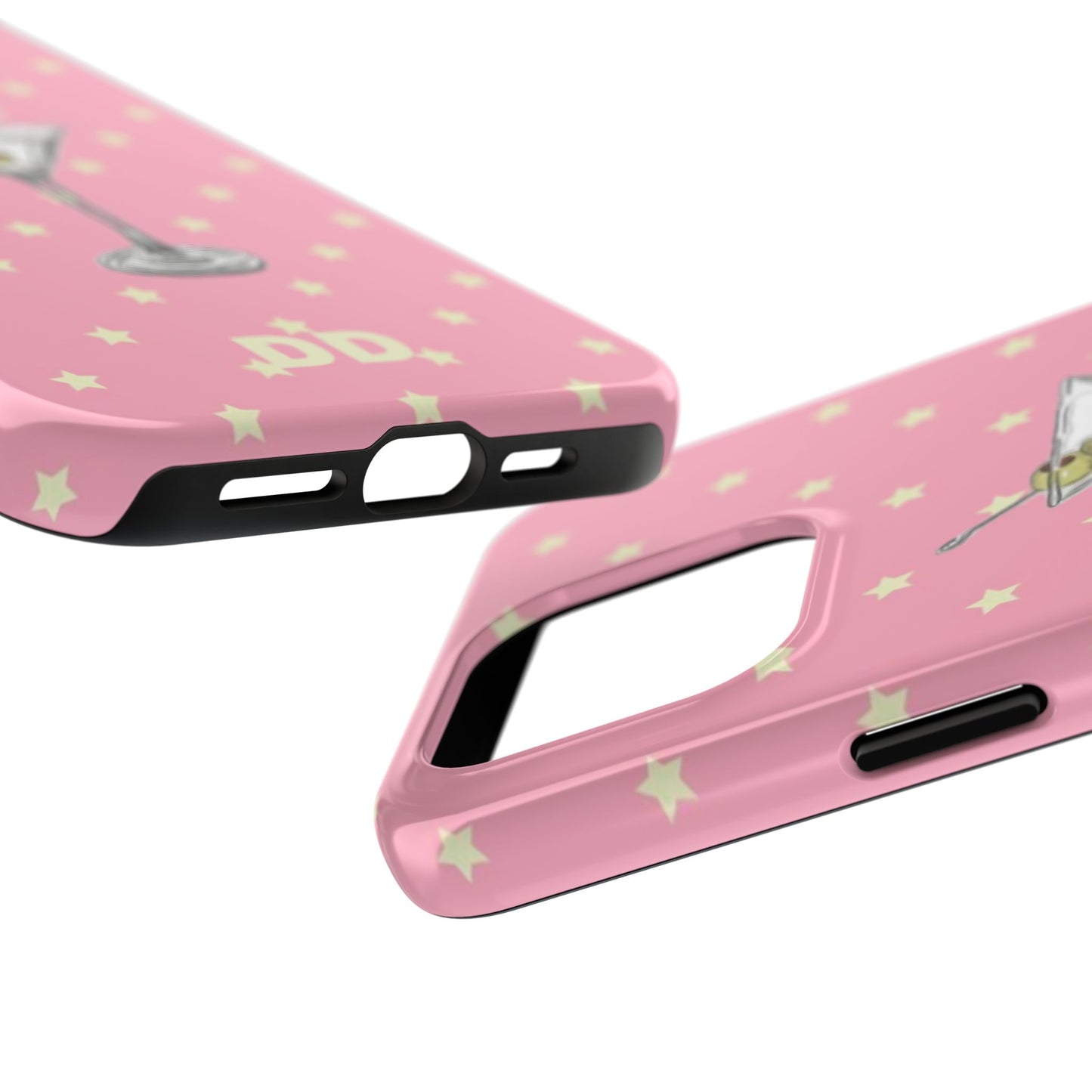 Martini Phone Case in Pink & Crème Stars