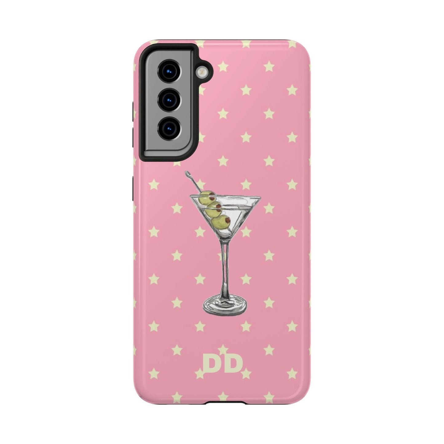 Martini Phone Case in Pink & Crème Stars
