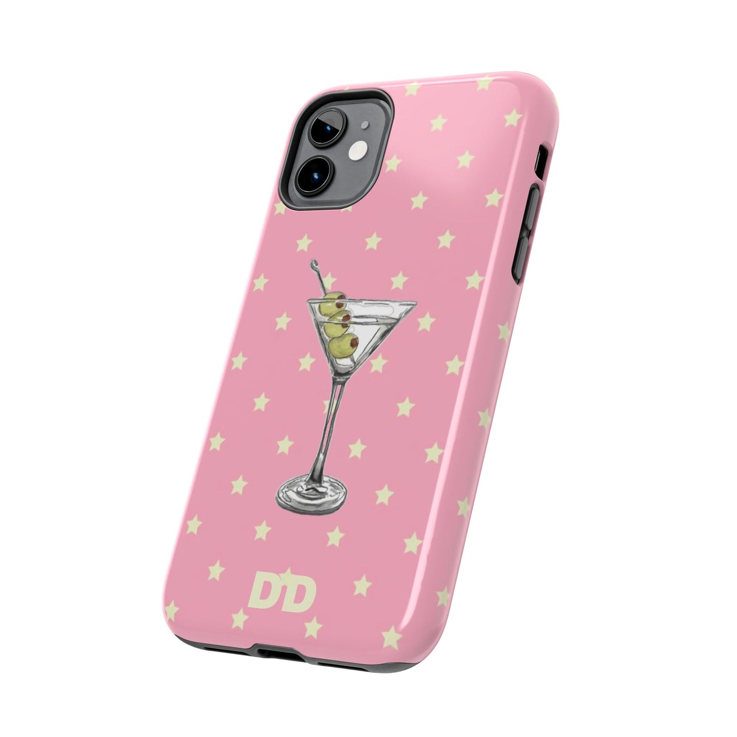 Martini Phone Case in Pink & Crème Stars