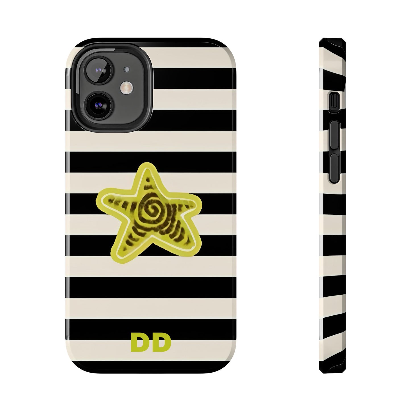 Striped Lime Star Phone Case