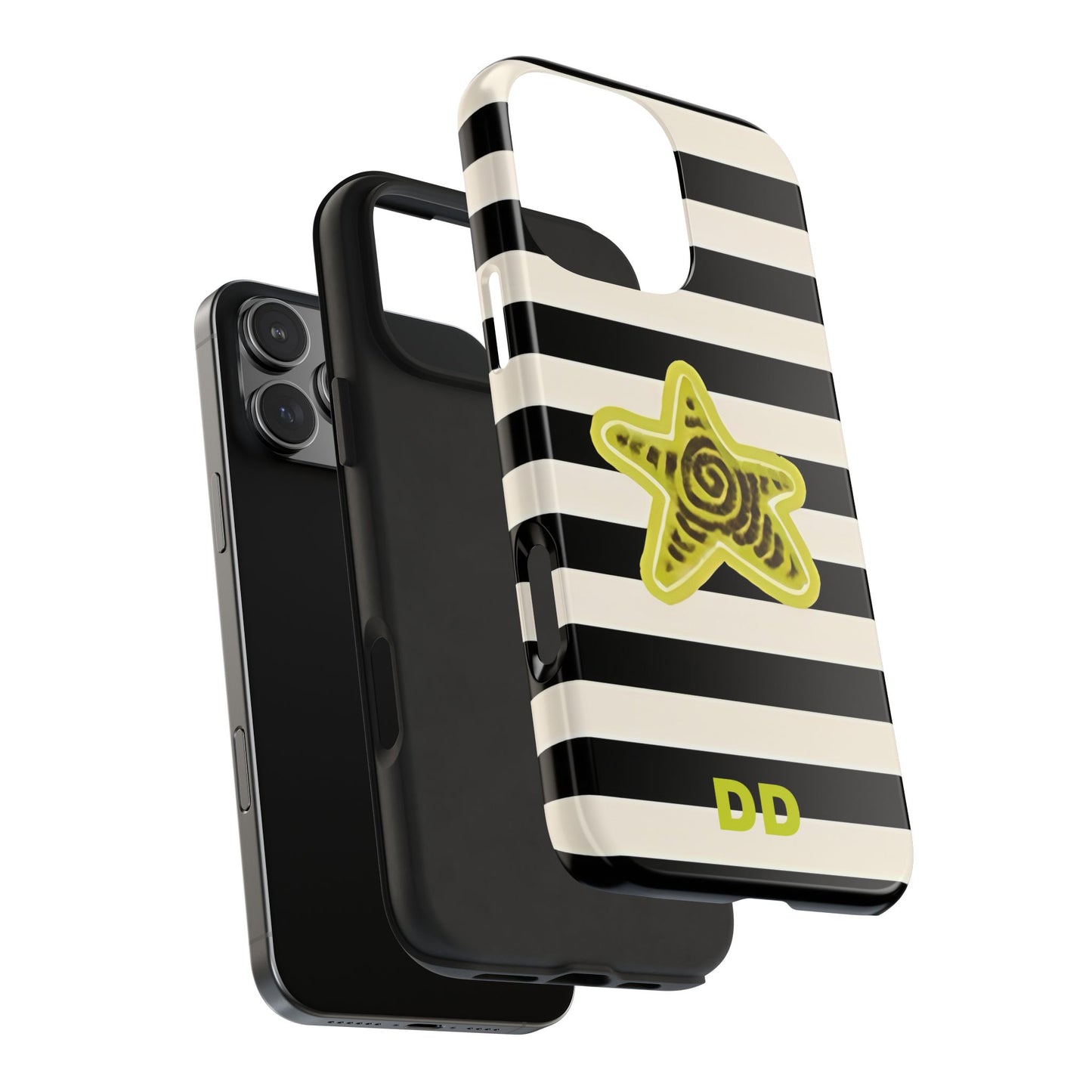Striped Lime Star Phone Case
