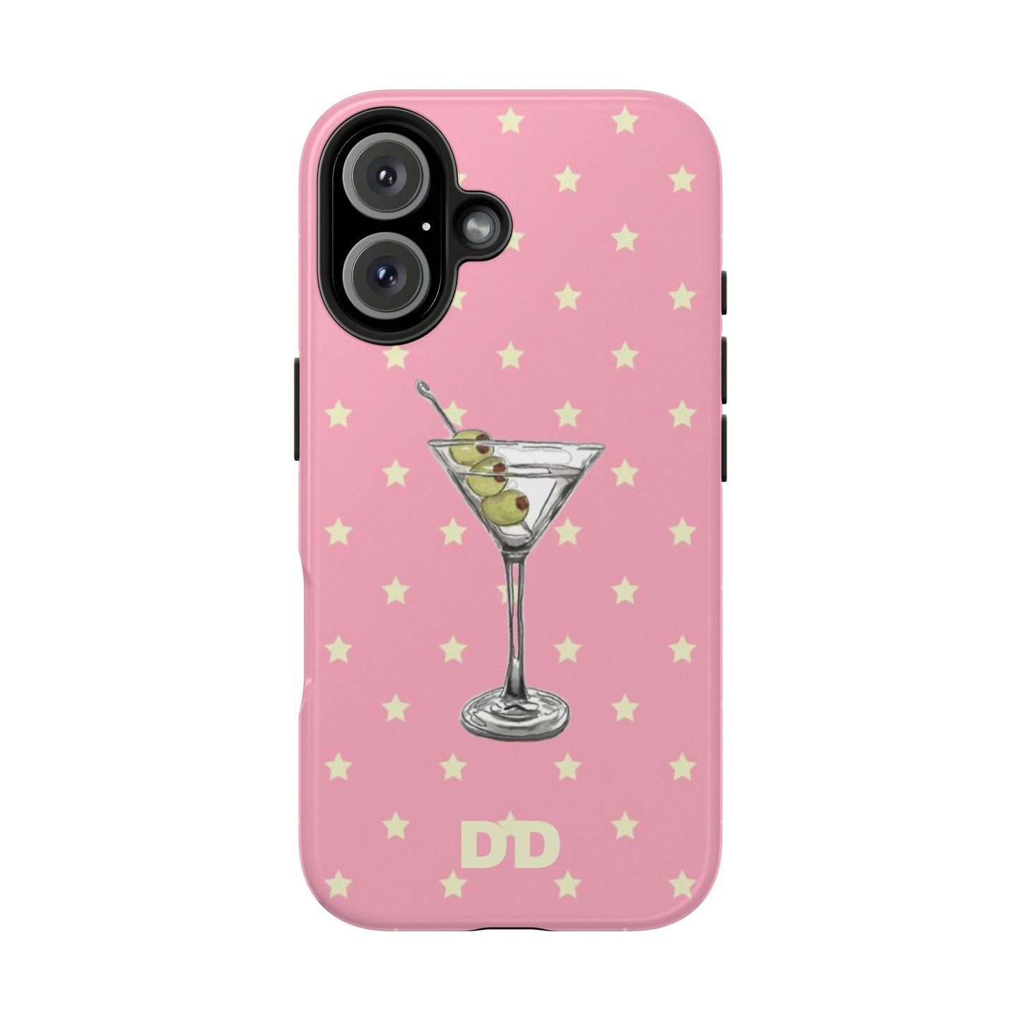 Martini Phone Case in Pink & Crème Stars