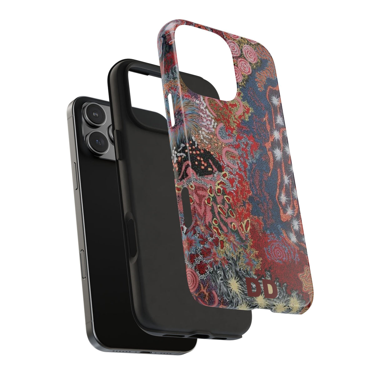 Mosaic Patchwork Phone Case — Multicolour Rainbow Geometric Mosaic Design, view 5 — MagSafe Compatible | Digital Divas