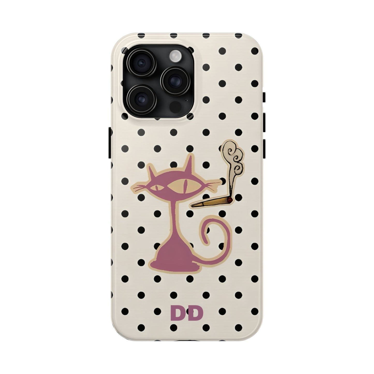 White Le Cat Phone Case