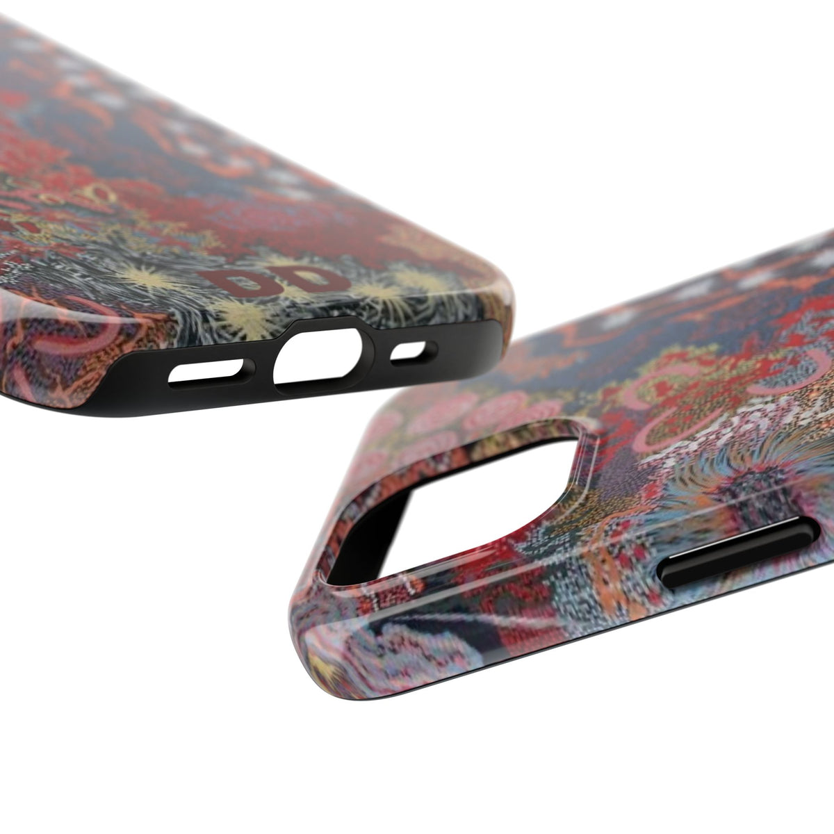 Mosaic Patchwork Phone Case — Multicolour Rainbow Geometric Mosaic Design, view 7 — MagSafe Compatible | Digital Divas