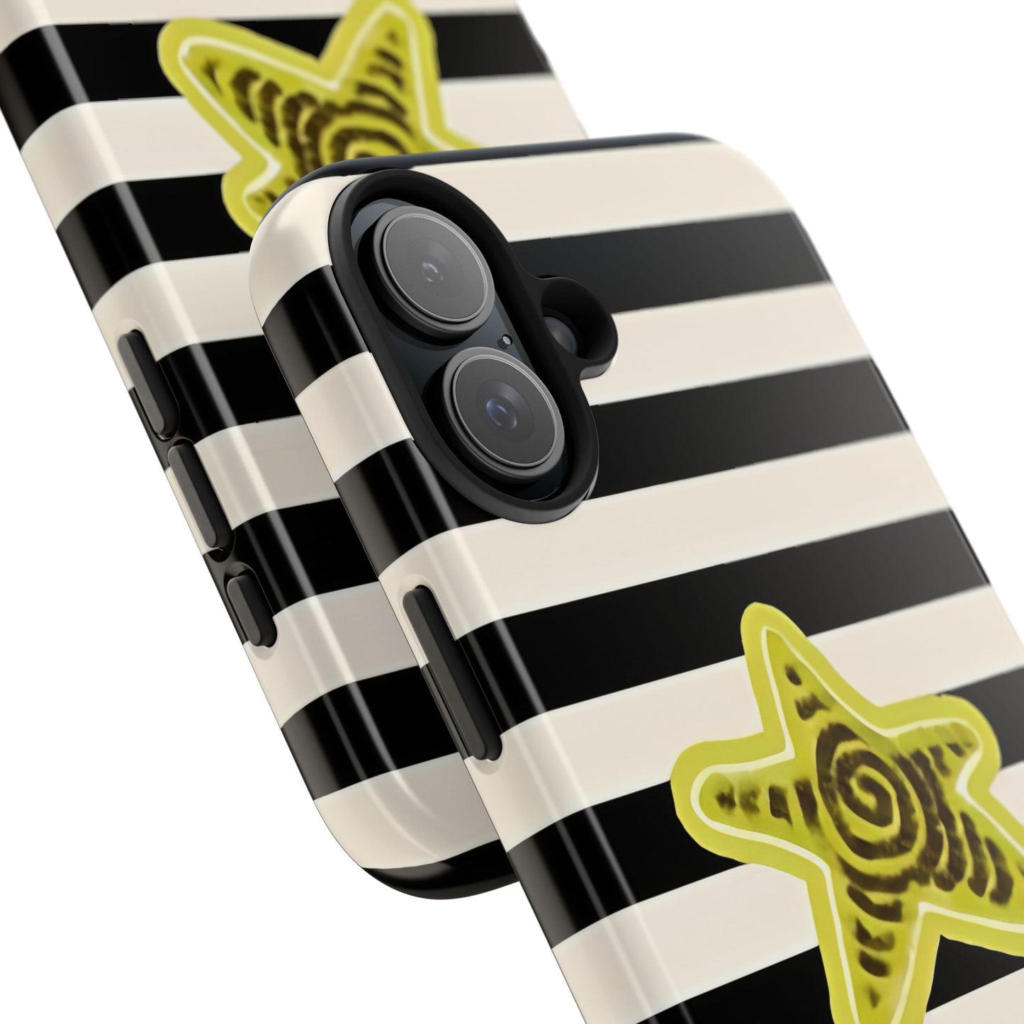 Striped Lime Star Phone Case