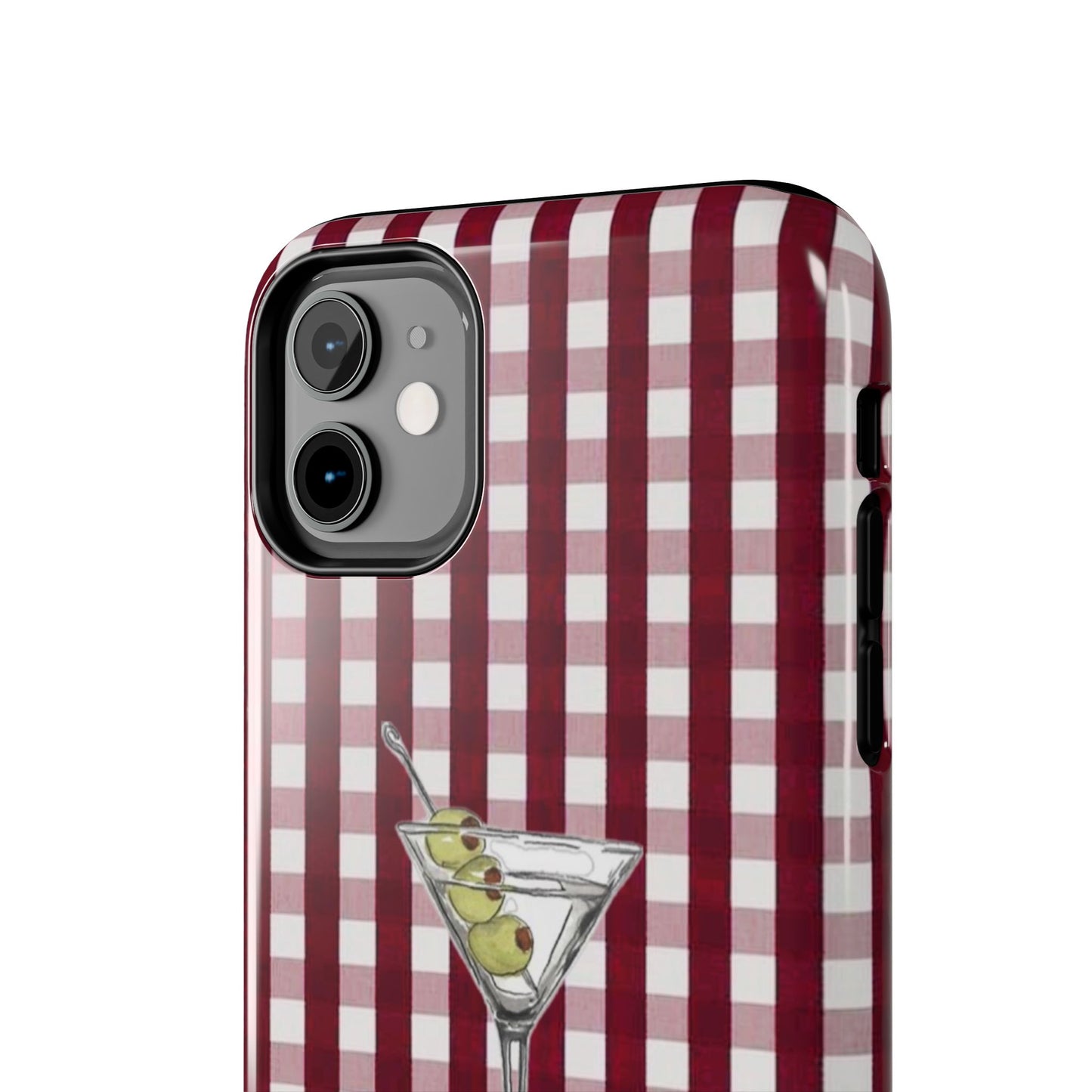 Martini Phone Case in Cherry Red Checker