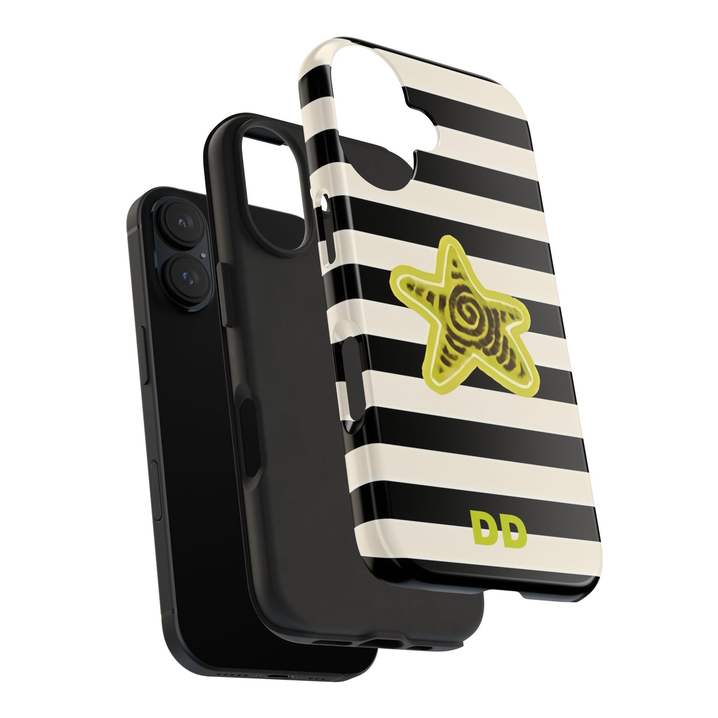 Striped Lime Star Phone Case