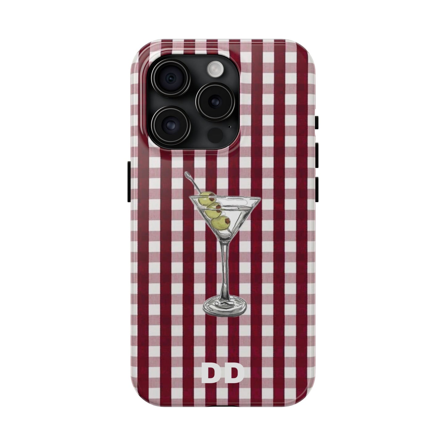 Martini Phone Case in Cherry Red Checker