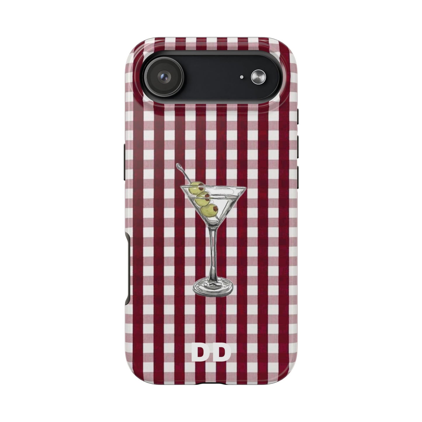 Martini Phone Case in Cherry Red Checker