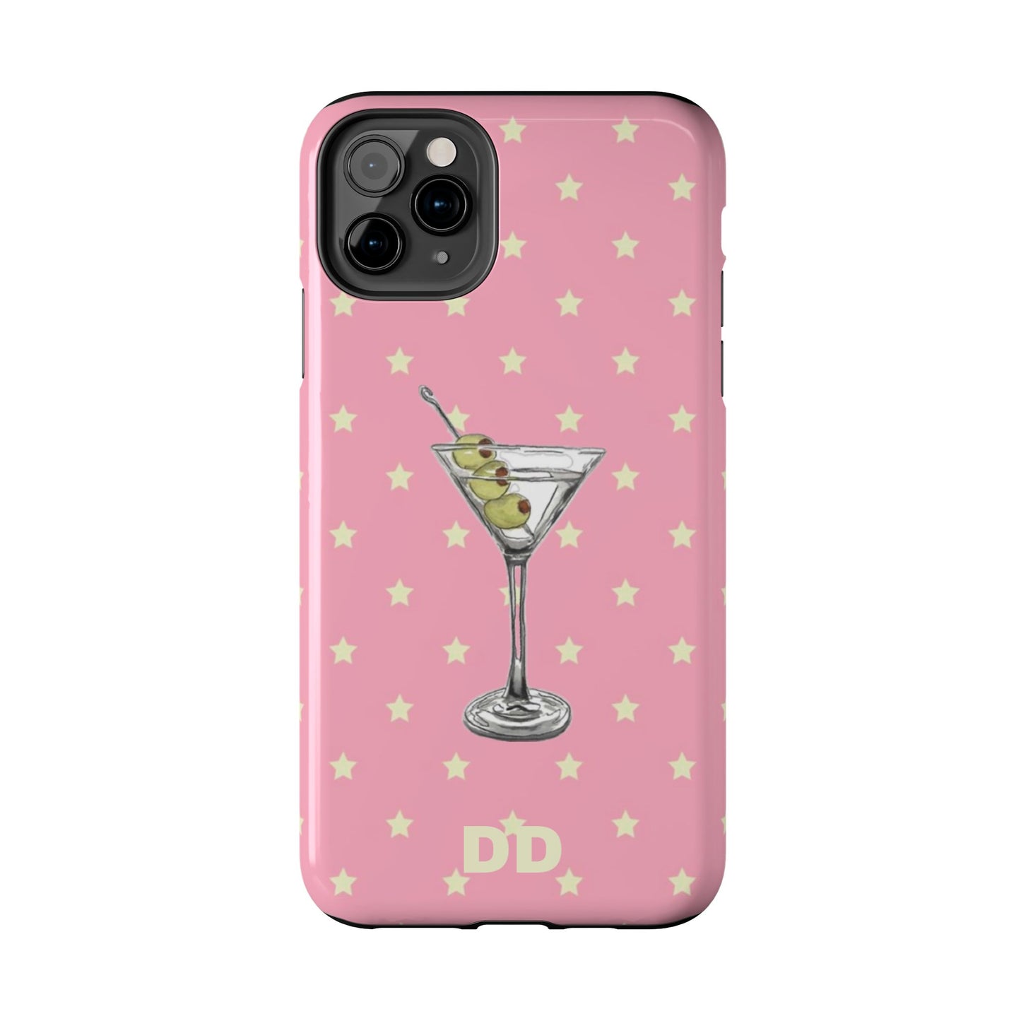 Martini Phone Case in Pink & Crème Stars