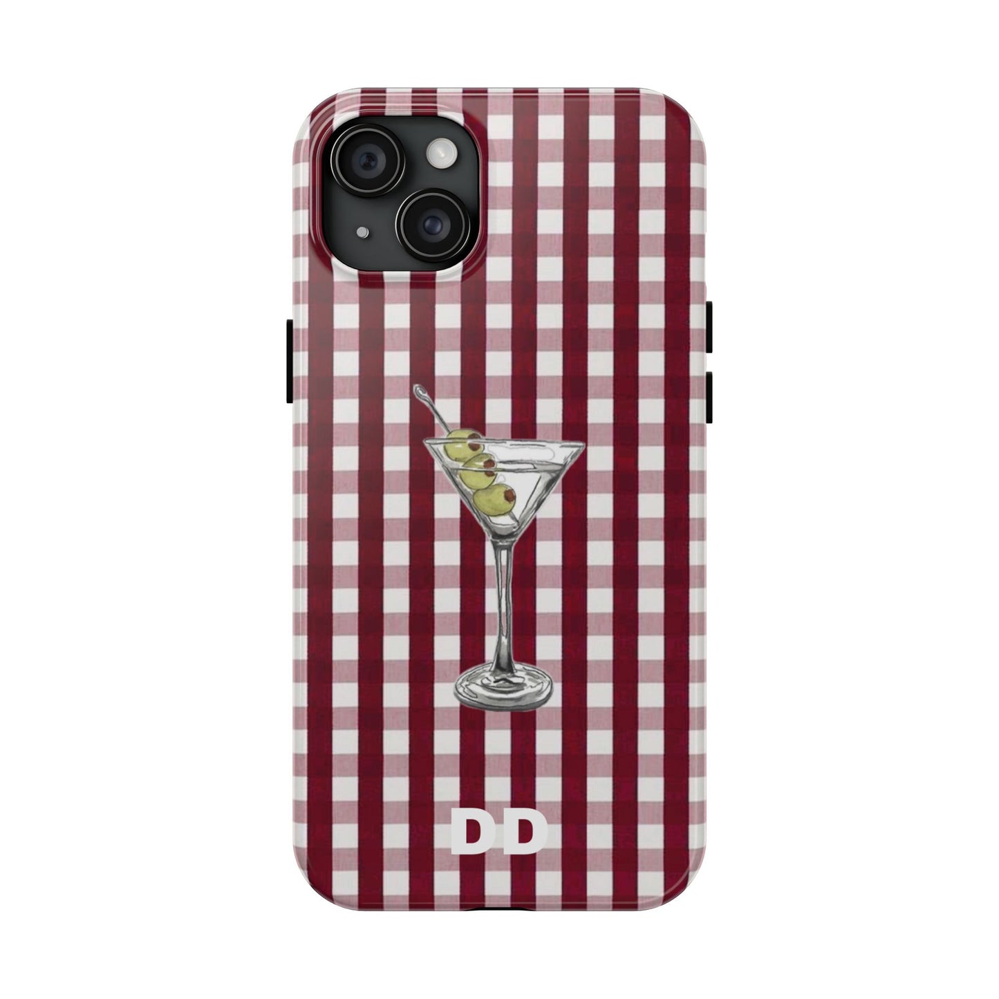 Martini Phone Case in Cherry Red Checker