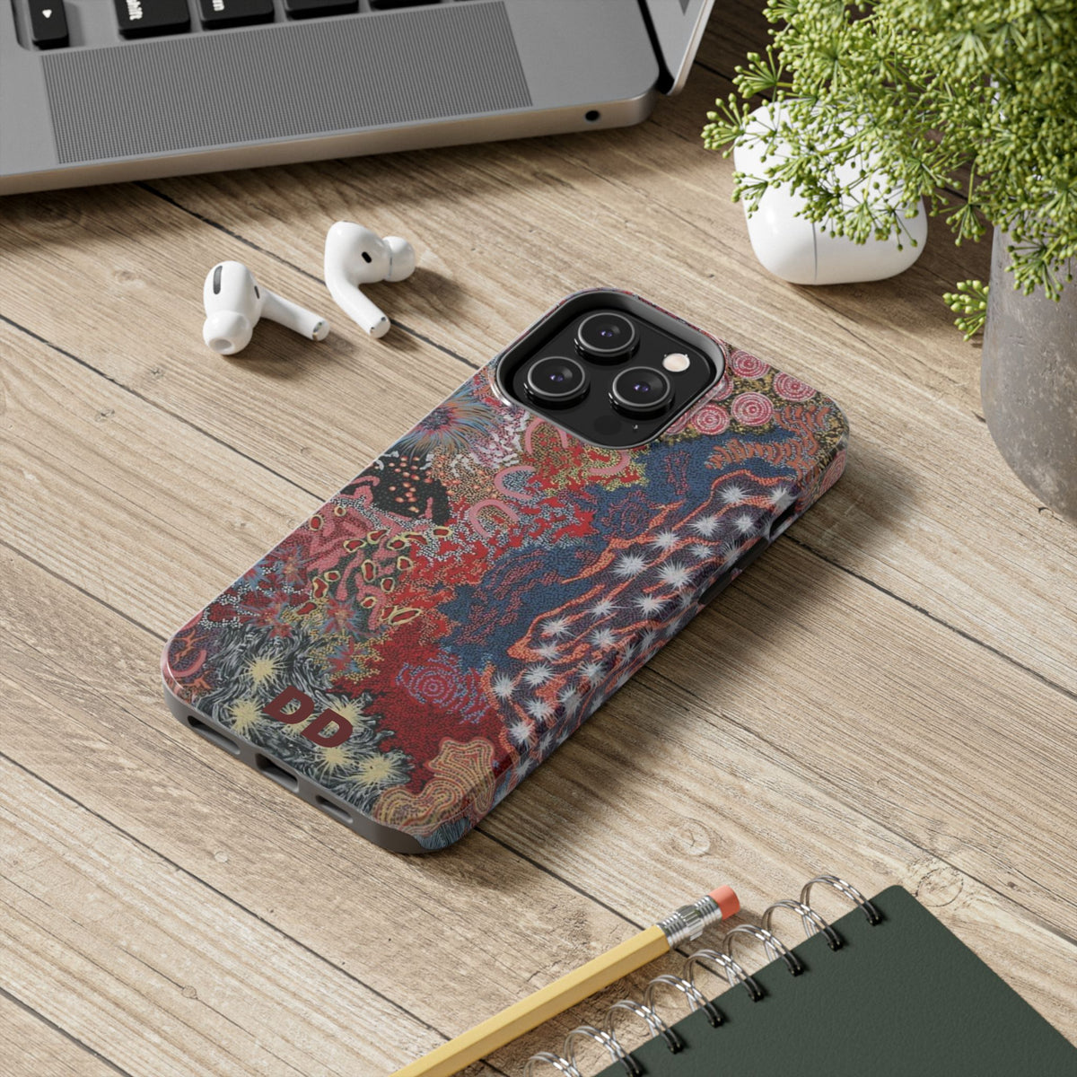 Mosaic Patchwork Phone Case — Multicolour Rainbow Geometric Mosaic Design, view 41 — MagSafe Compatible | Digital Divas