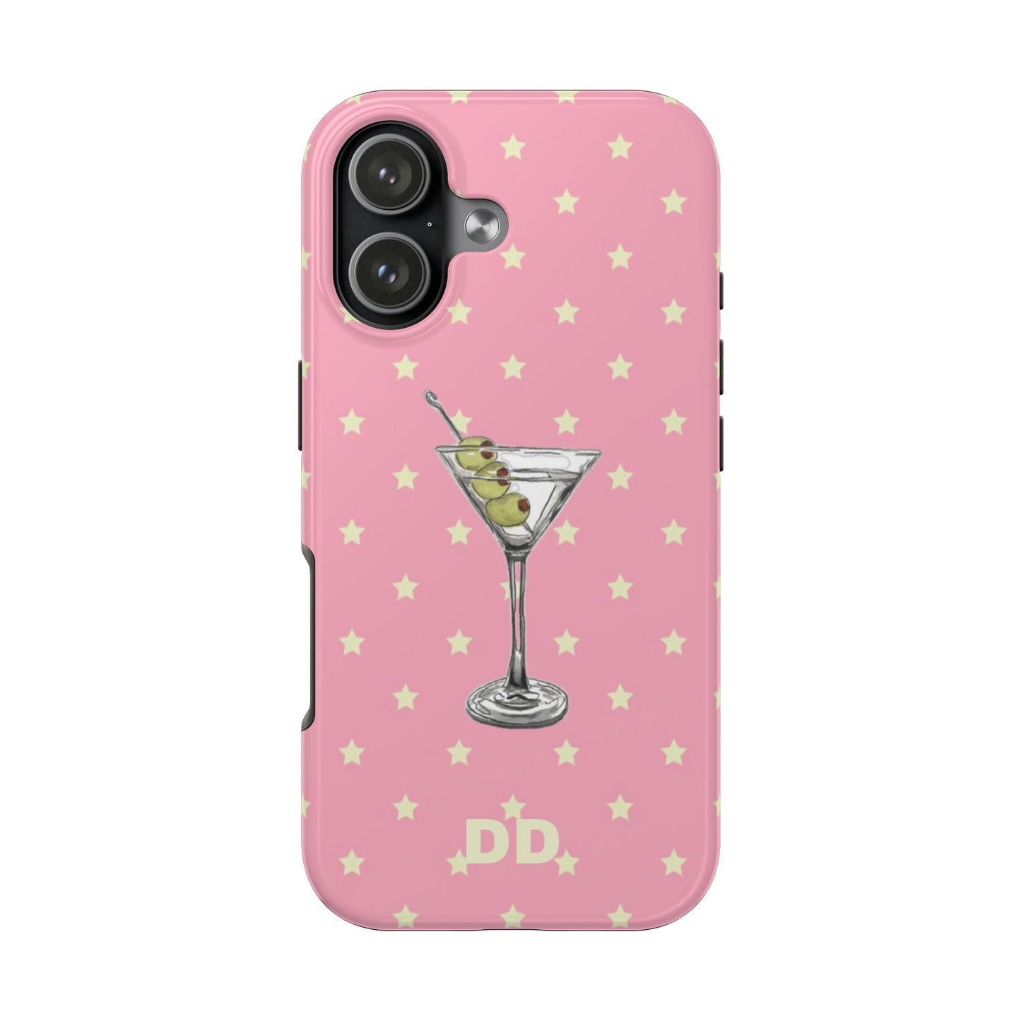 Martini Phone Case in Pink & Crème Stars