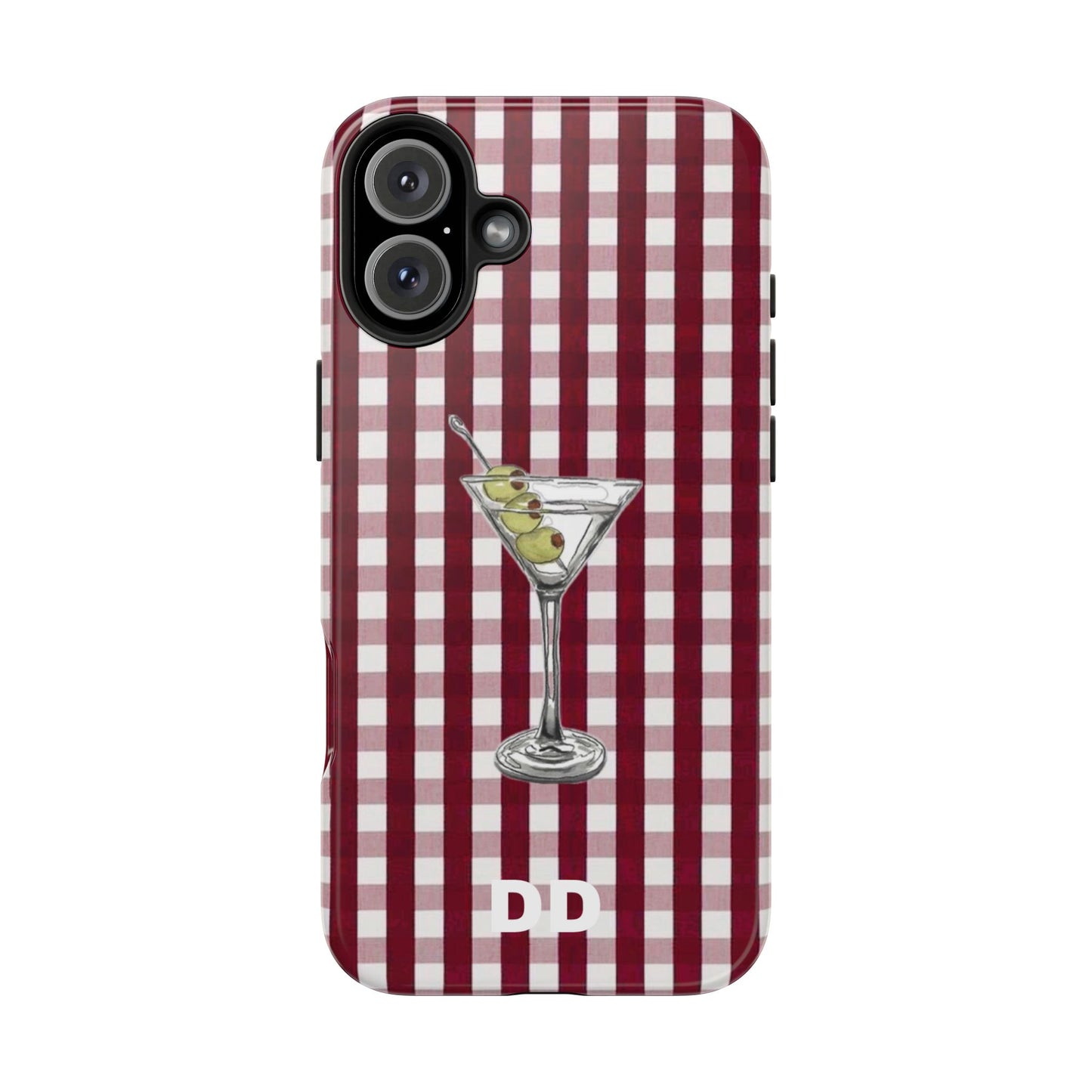 Martini Phone Case in Cherry Red Checker