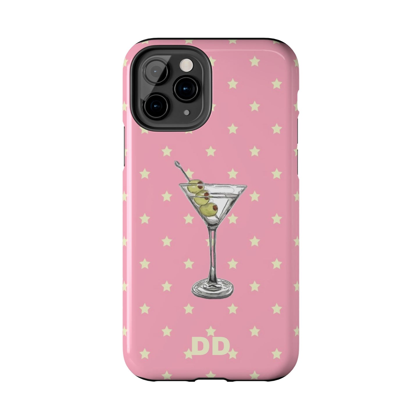Martini Phone Case in Pink & Crème Stars