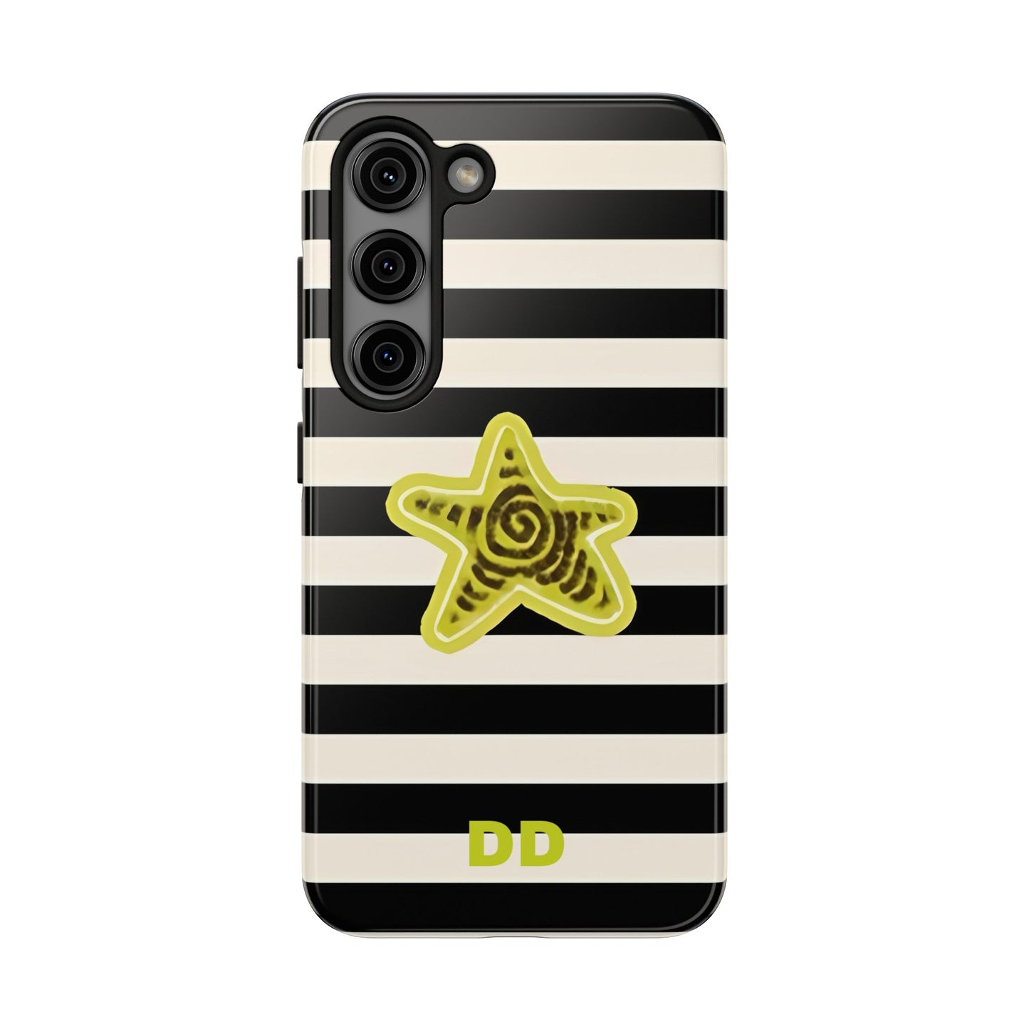 Striped Lime Star Phone Case