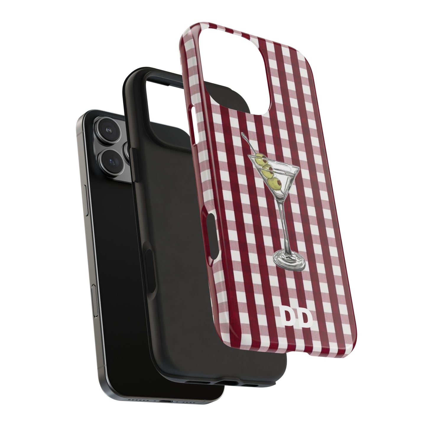 Martini Phone Case in Cherry Red Checker