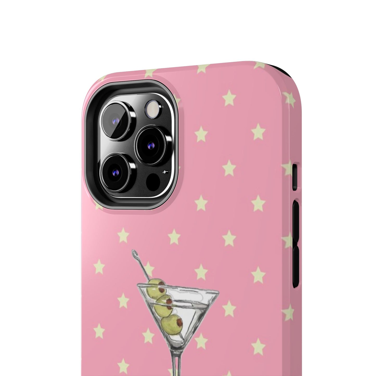 Martini Phone Case in Pink & Crème Stars