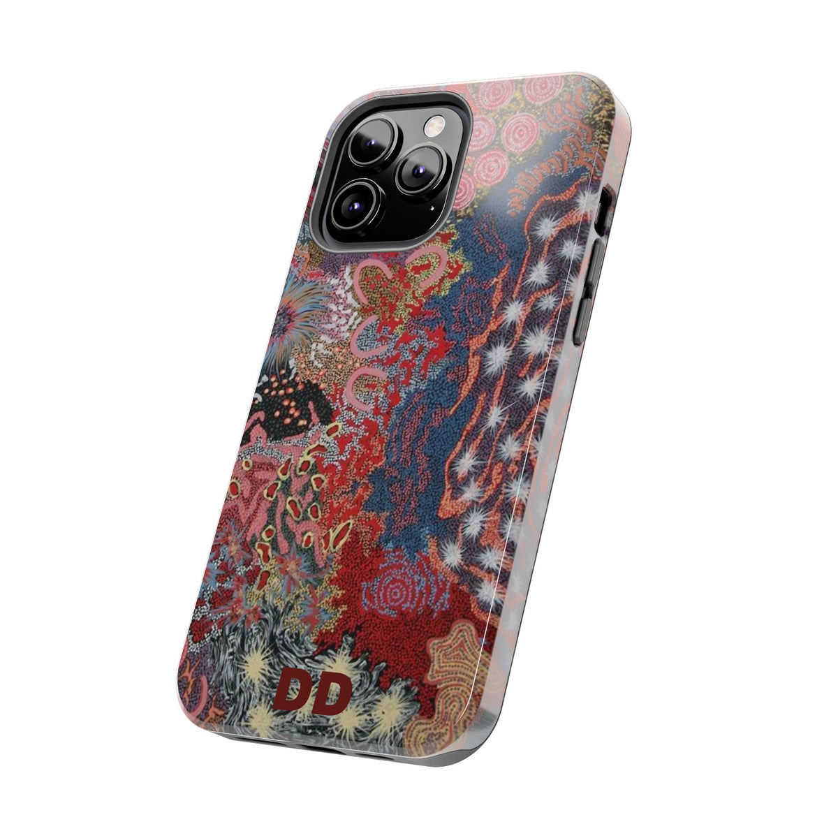 Mosaic Patchwork Phone Case — Multicolour Rainbow Geometric Mosaic Design, view 37 — MagSafe Compatible | Digital Divas