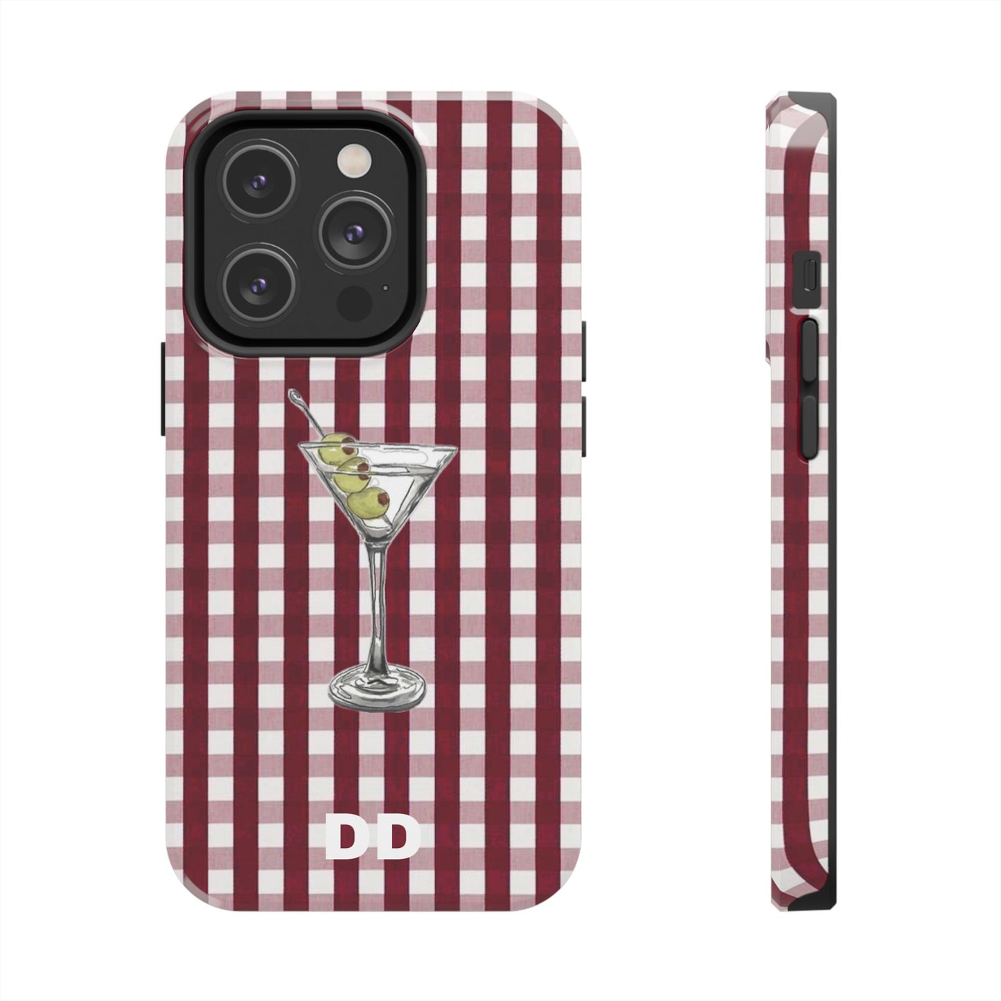 Martini Phone Case in Cherry Red Checker