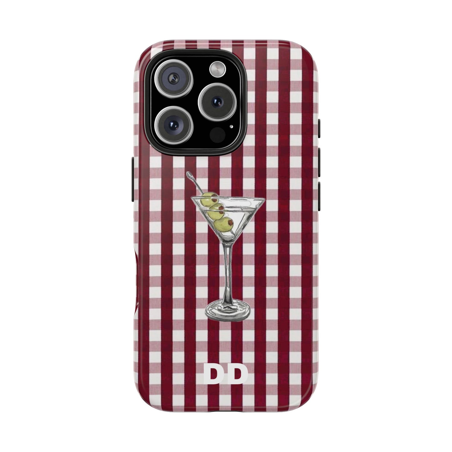 Martini Phone Case in Cherry Red Checker