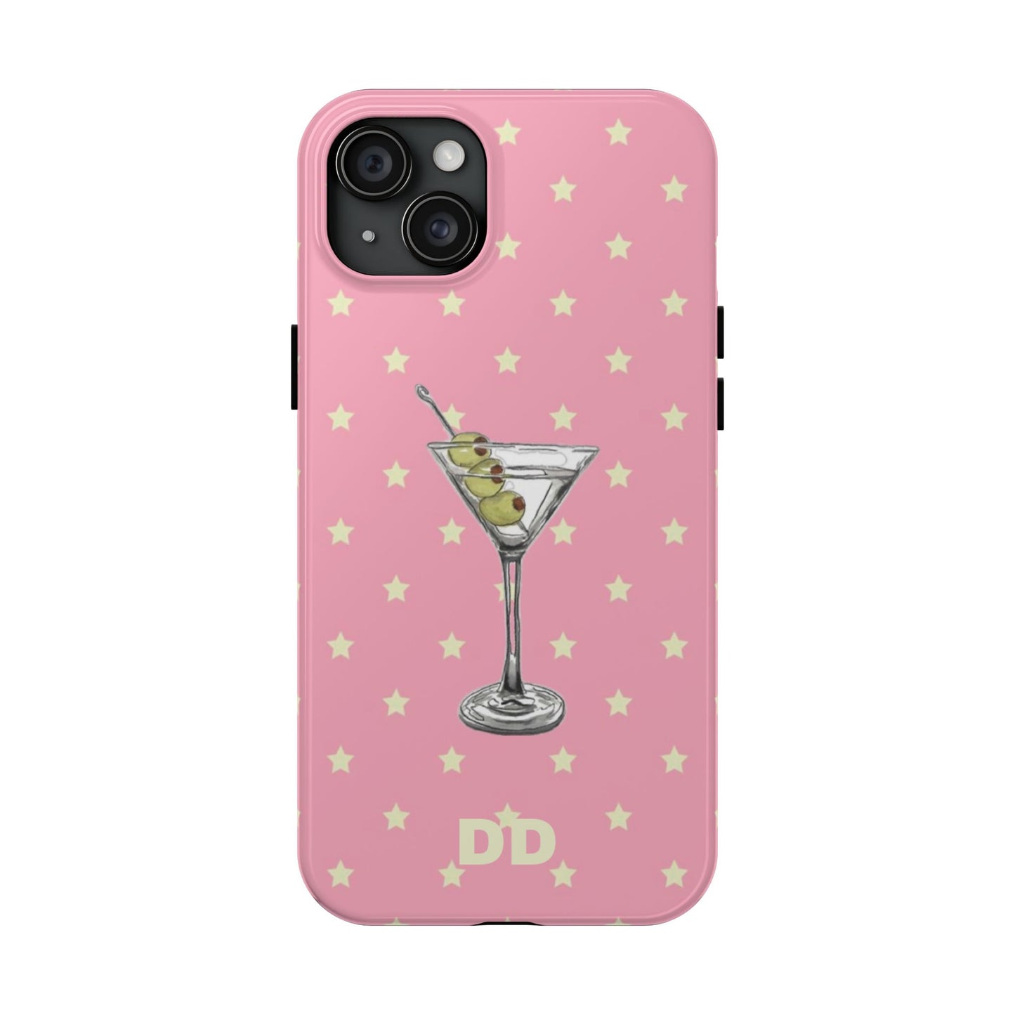 Martini Phone Case in Pink & Crème Stars