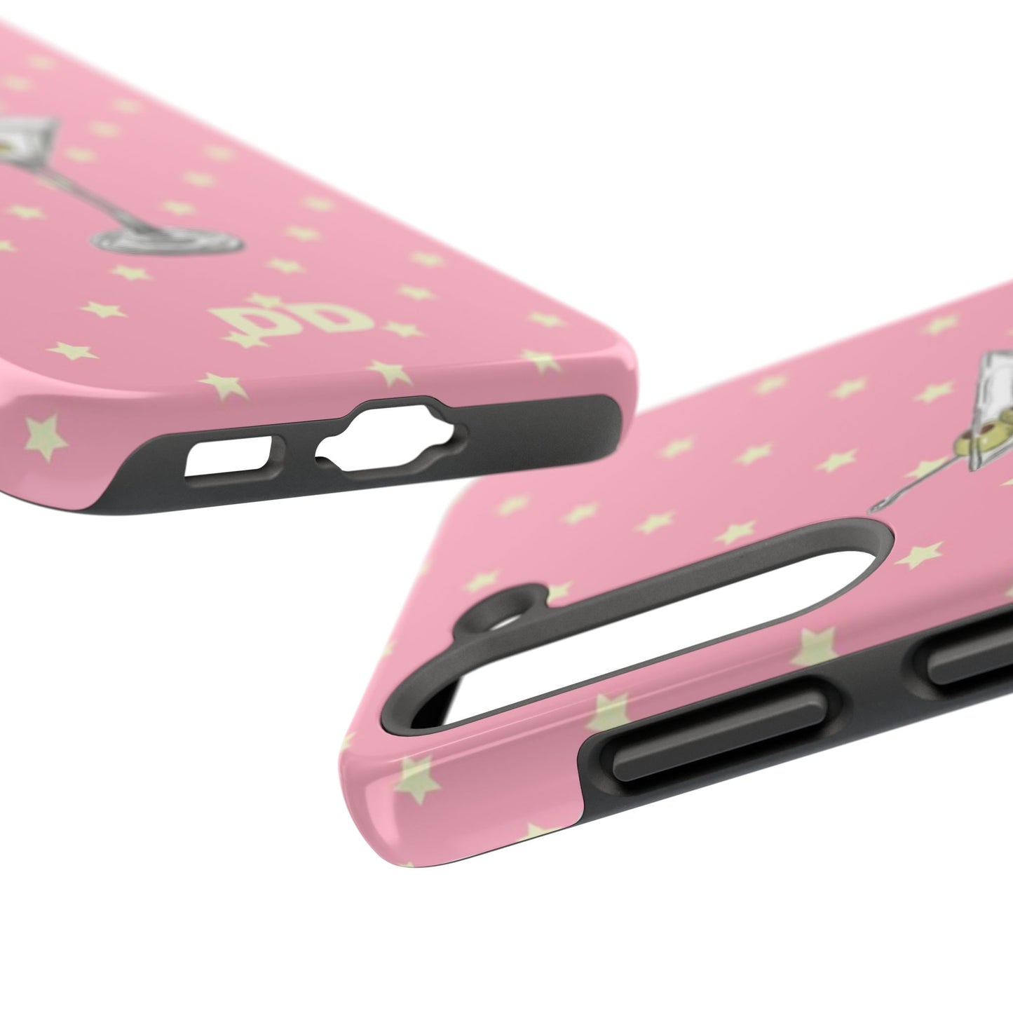 Martini Phone Case in Pink & Crème Stars
