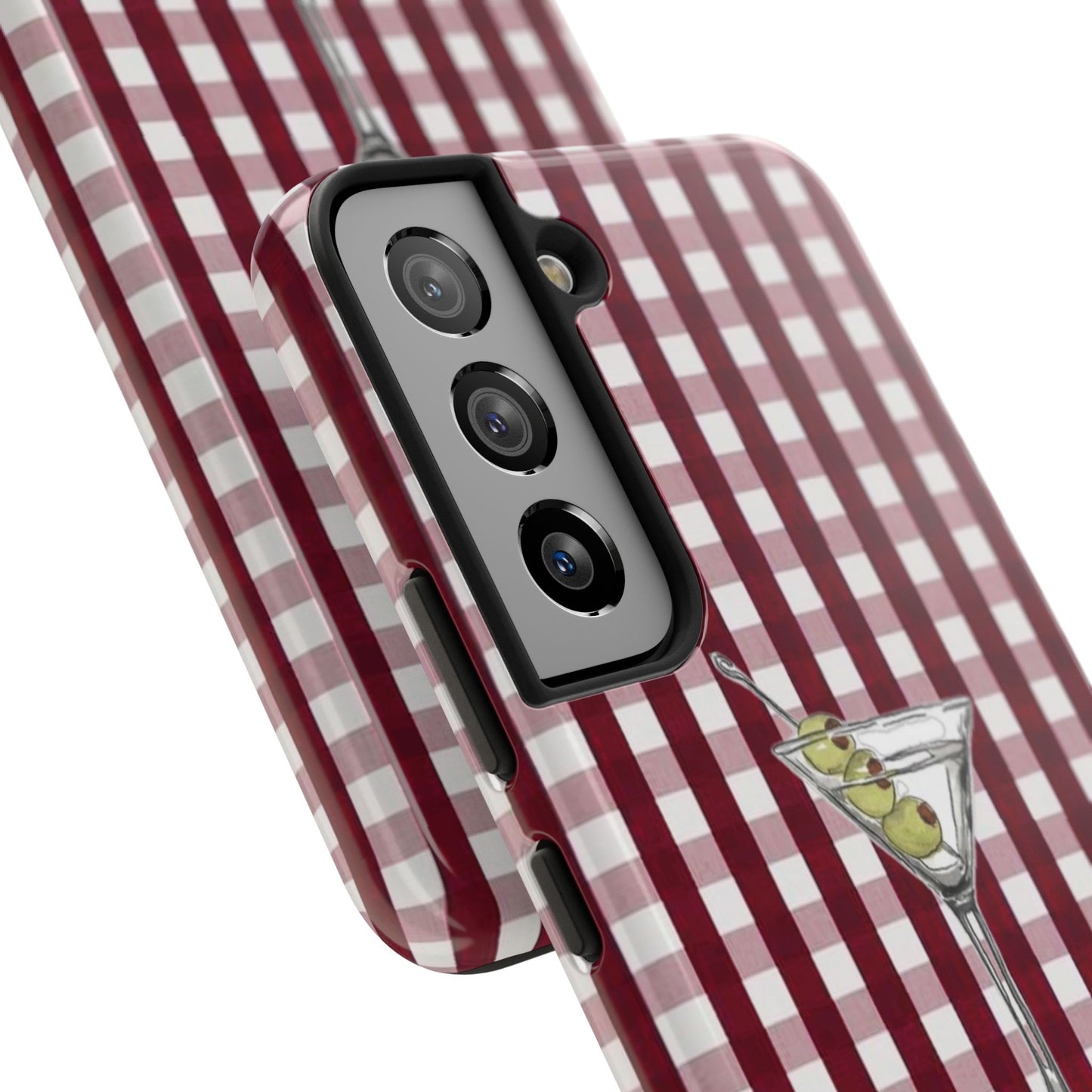 Martini Phone Case in Cherry Red Checker