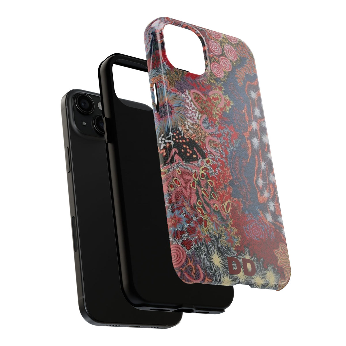 Mosaic Patchwork Phone Case — Multicolour Rainbow Geometric Mosaic Design, view 48 — MagSafe Compatible | Digital Divas