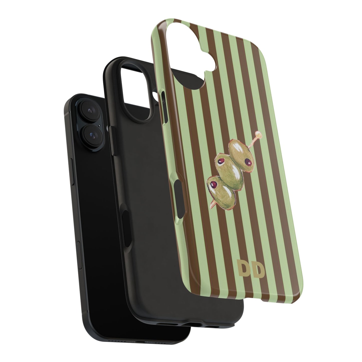 Olive Phone Case in Mint & Chip