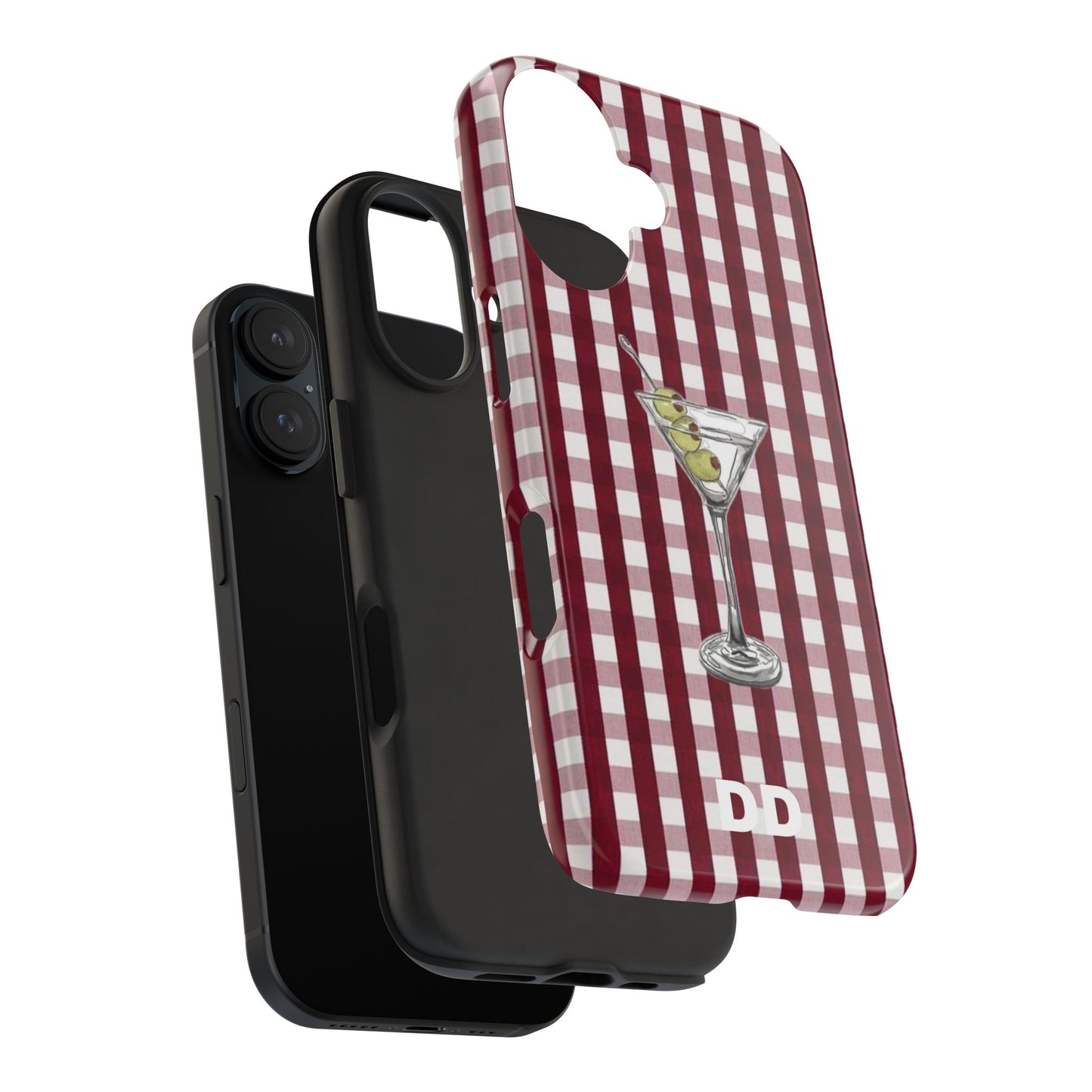 Martini Phone Case in Cherry Red Checker