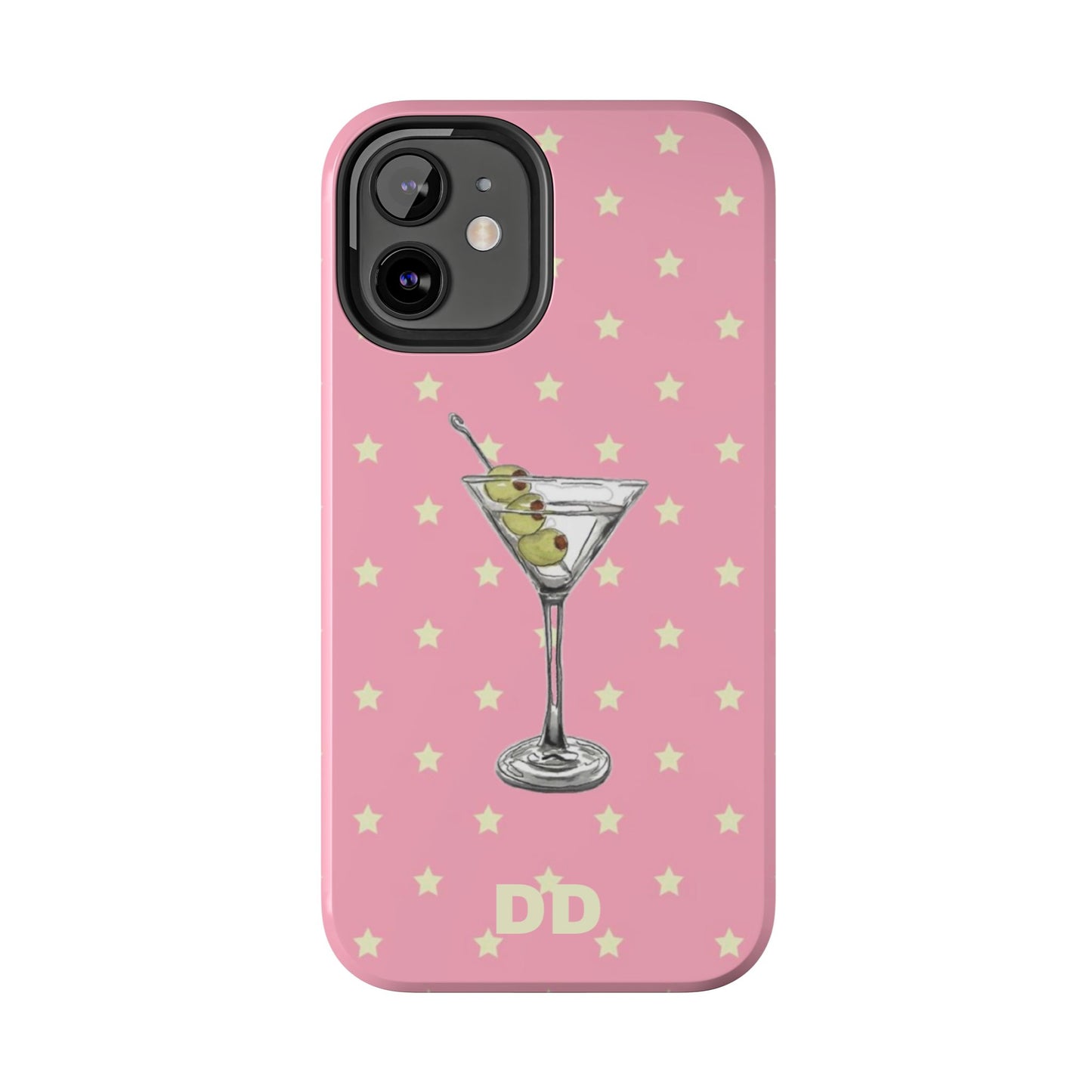 Martini Phone Case in Pink & Crème Stars