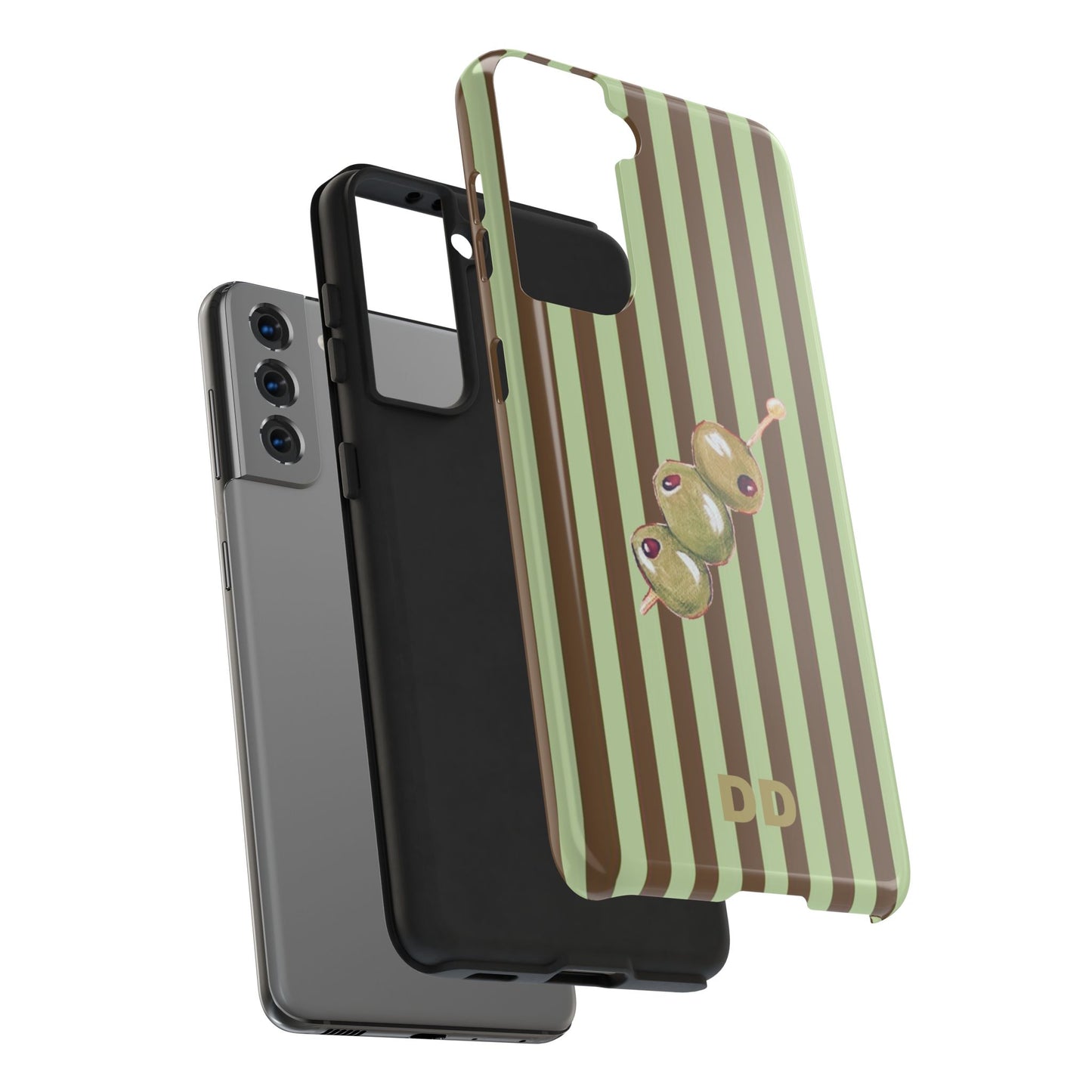 Olive Phone Case in Mint & Chip