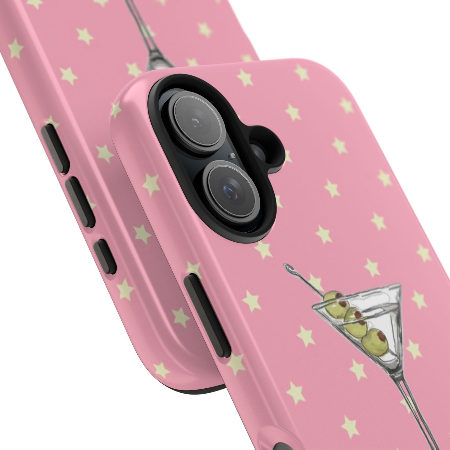 Martini Phone Case in Pink & Crème Stars