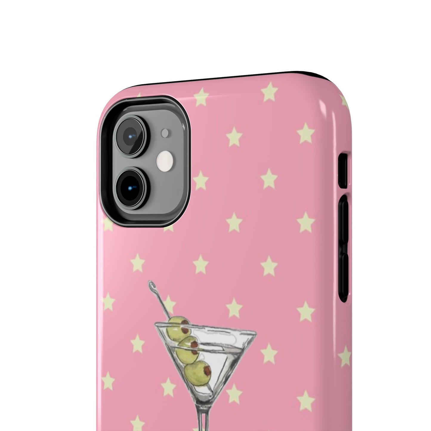 Martini Phone Case in Pink & Crème Stars