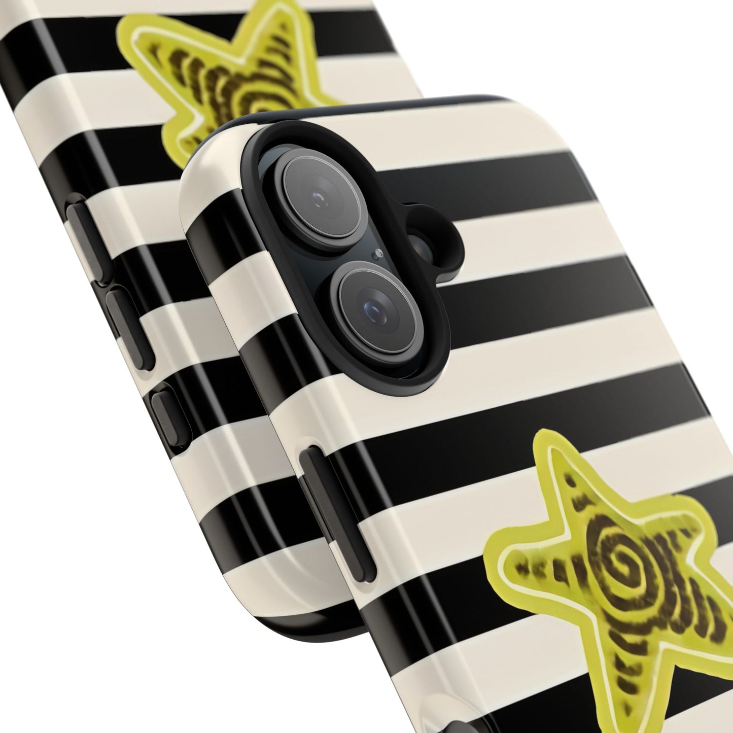 Striped Lime Star Phone Case