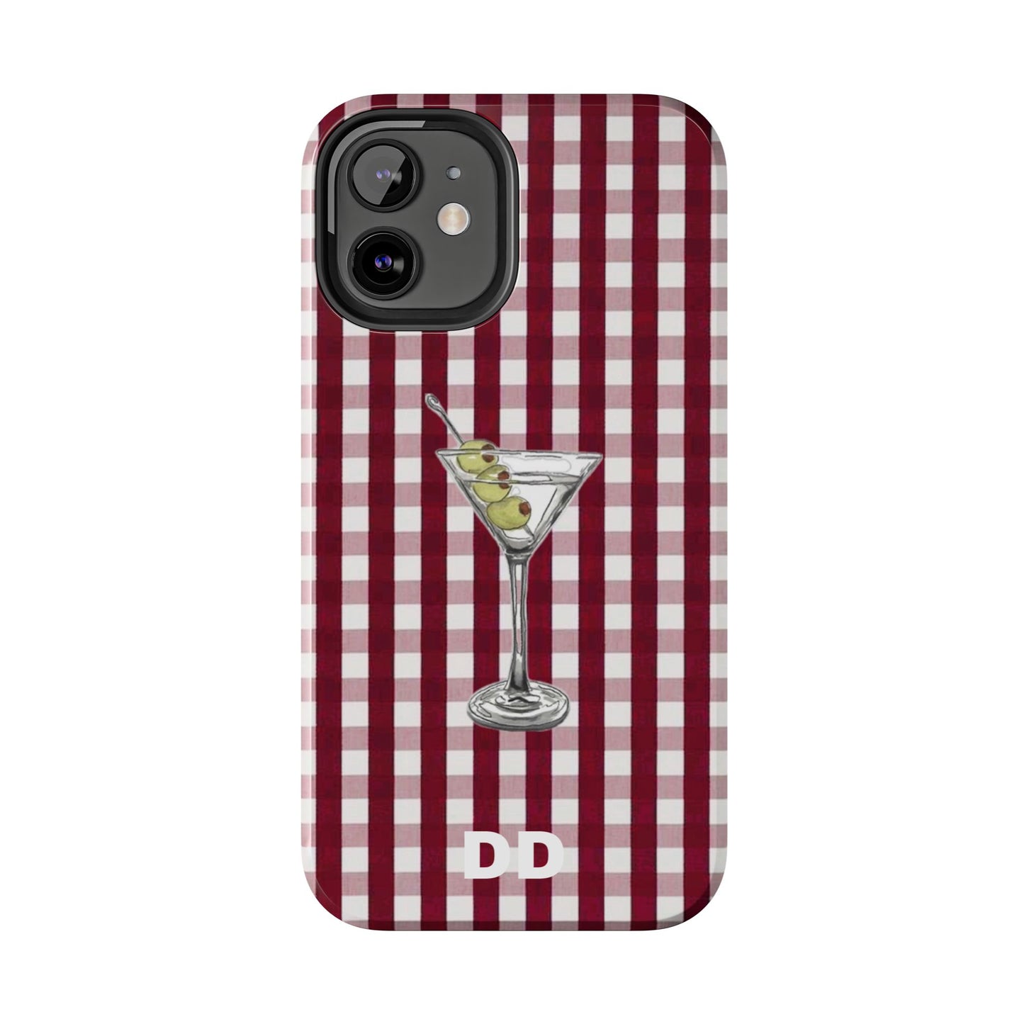 Martini Phone Case in Cherry Red Checker