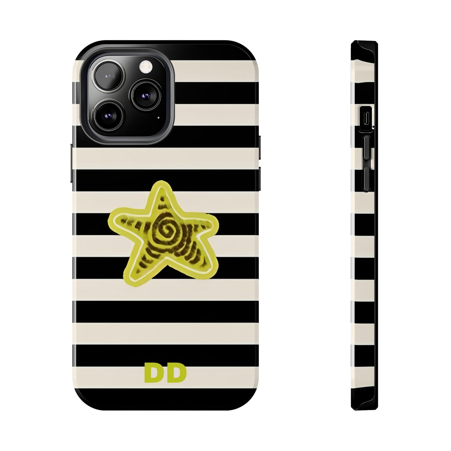 Striped Lime Star Phone Case