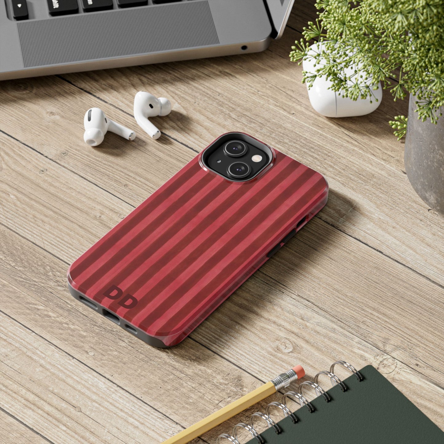 Red Pin Stripe Phone Case