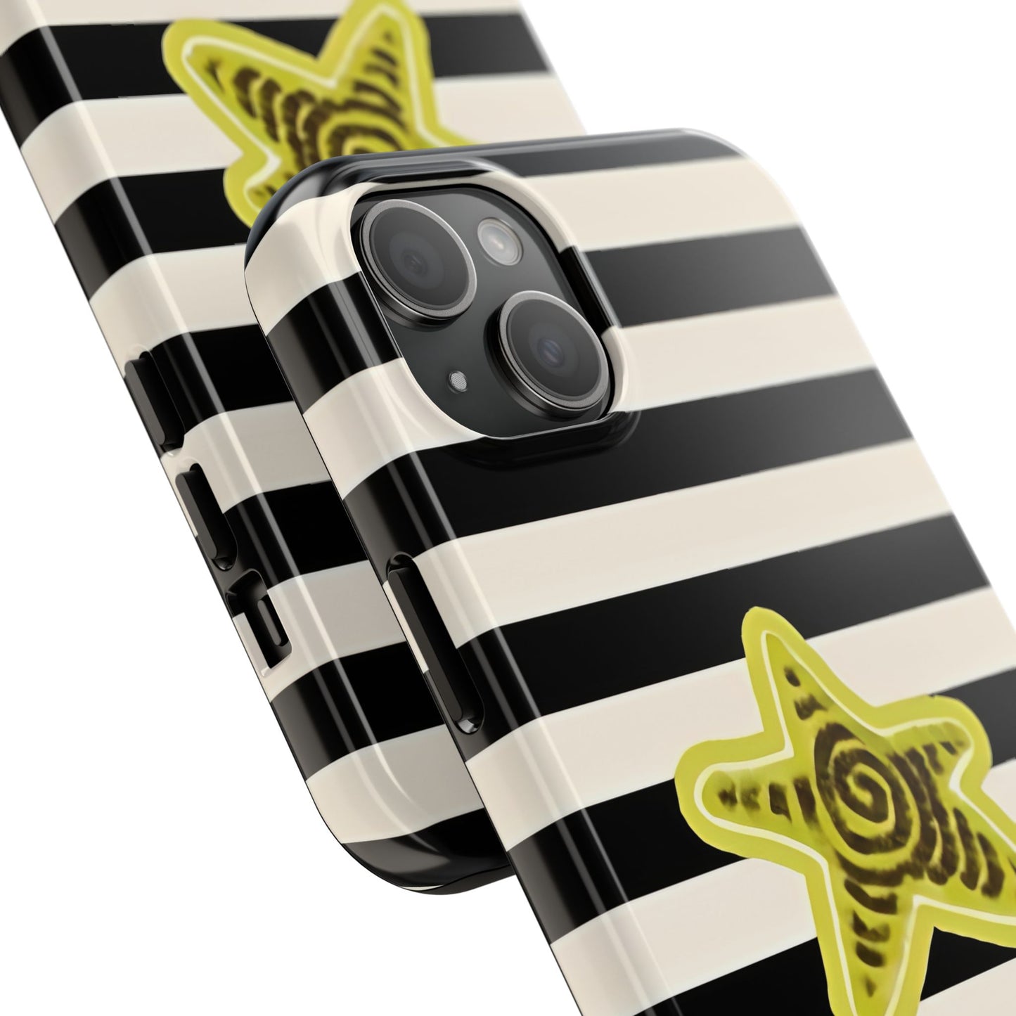 Striped Lime Star Phone Case