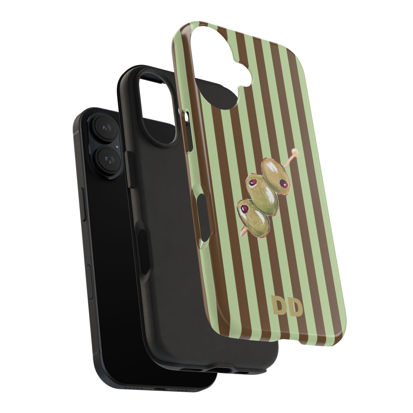 Olive Phone Case in Mint & Chip